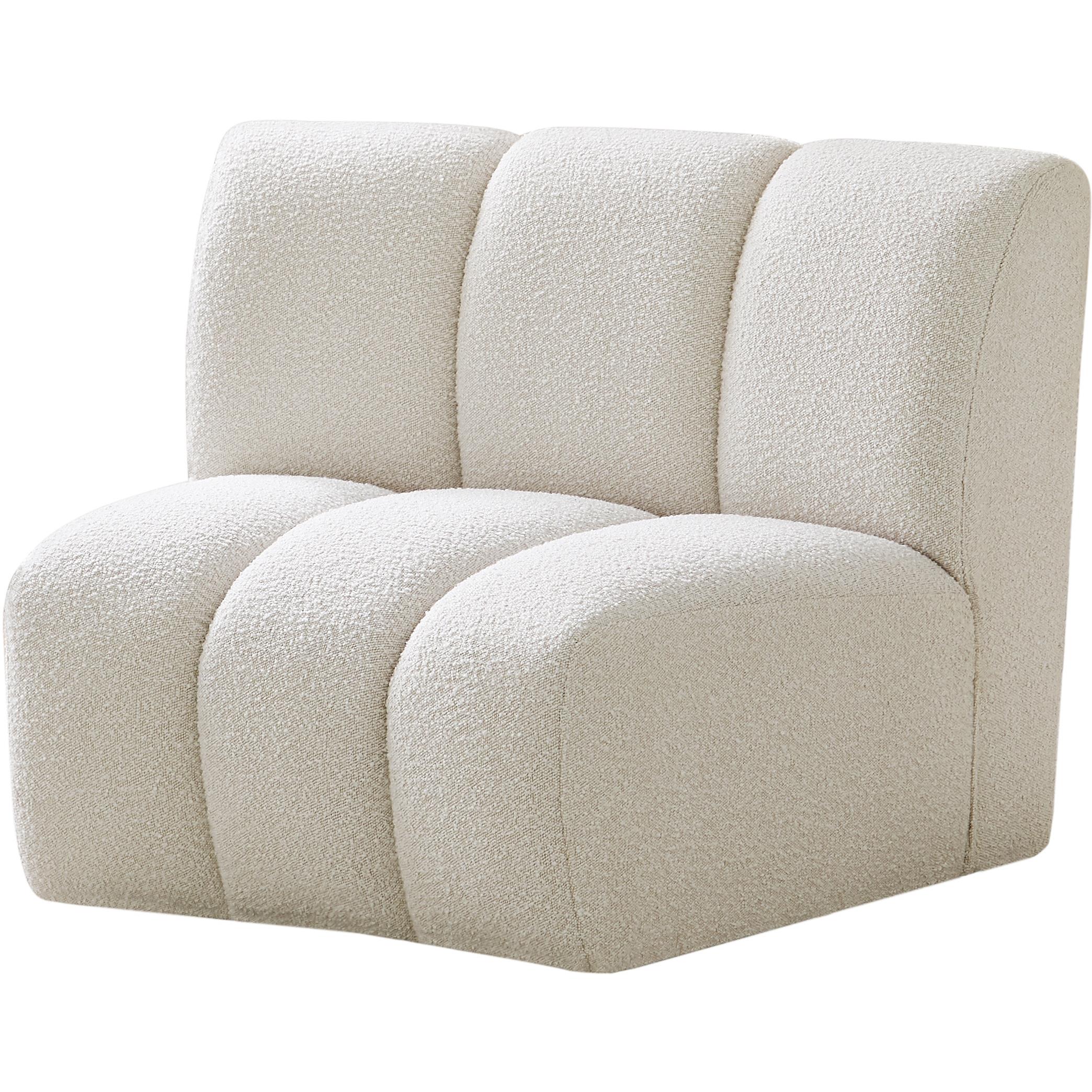 Meridian Infinity Cream Boucle Fabric Modular Chair