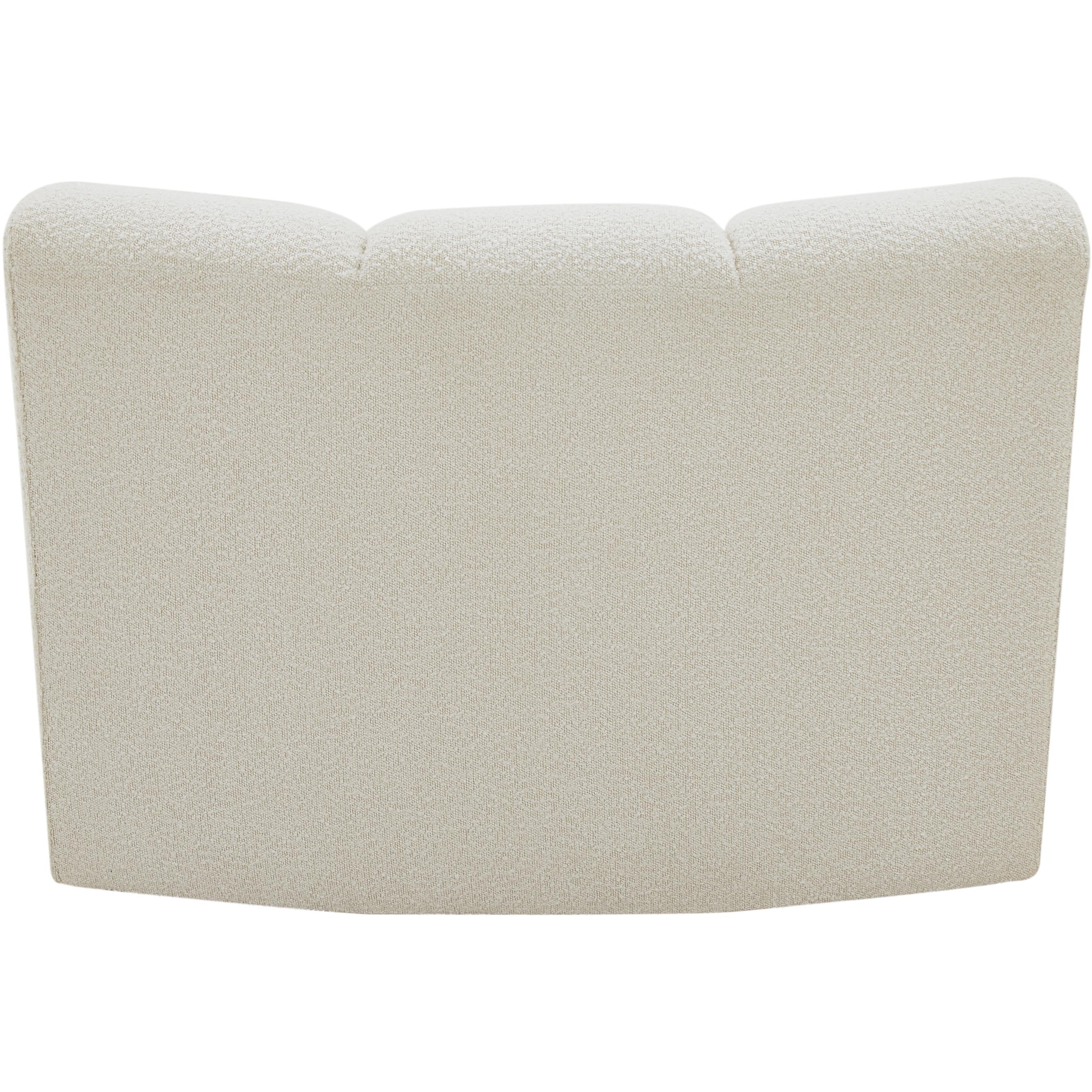 Meridian Infinity Cream Boucle Fabric Modular Chair