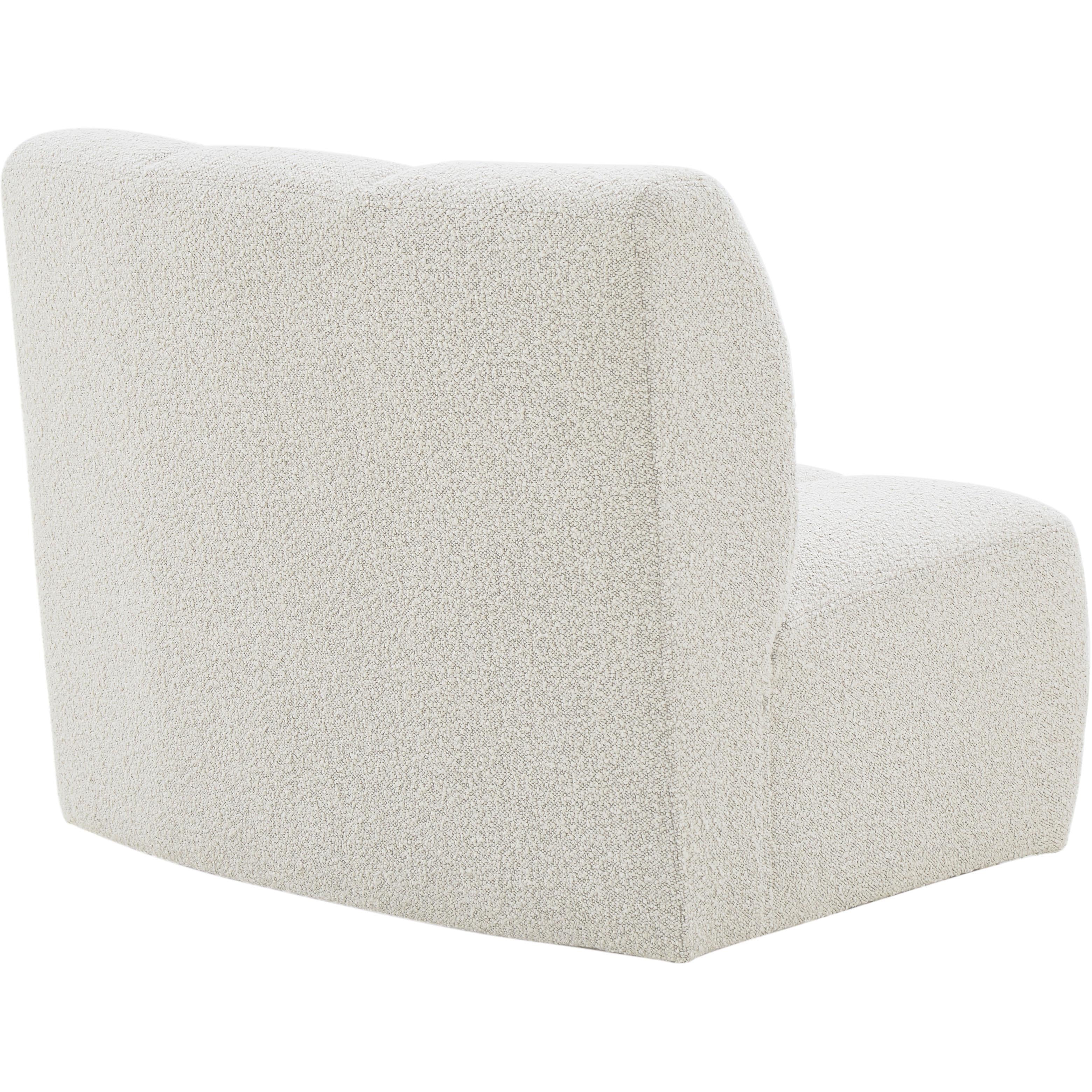 Meridian Infinity Cream Boucle Fabric Modular Chair