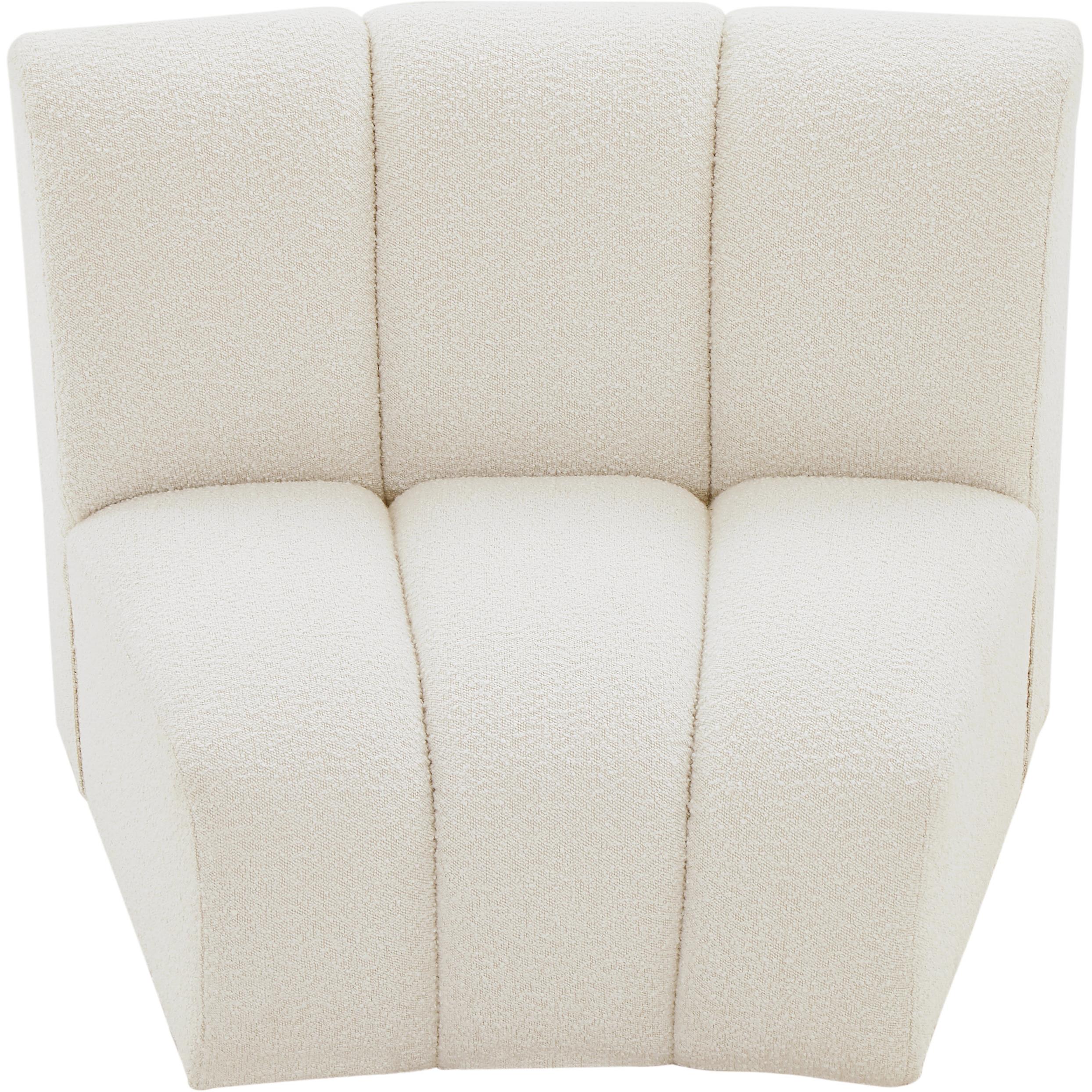 Meridian Infinity Cream Boucle Fabric Modular Chair