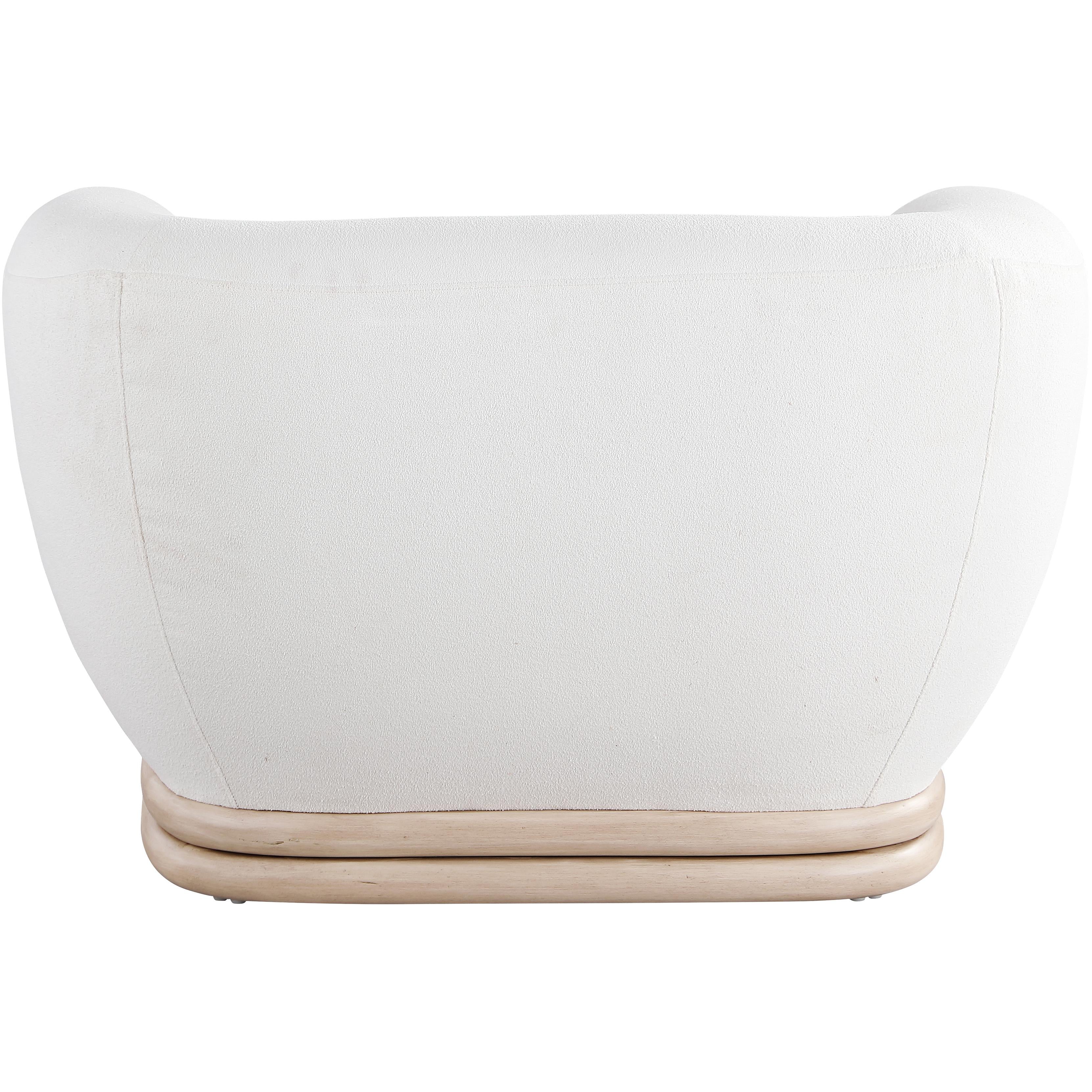 Meridian Kipton Cream Boucle Fabric Chair