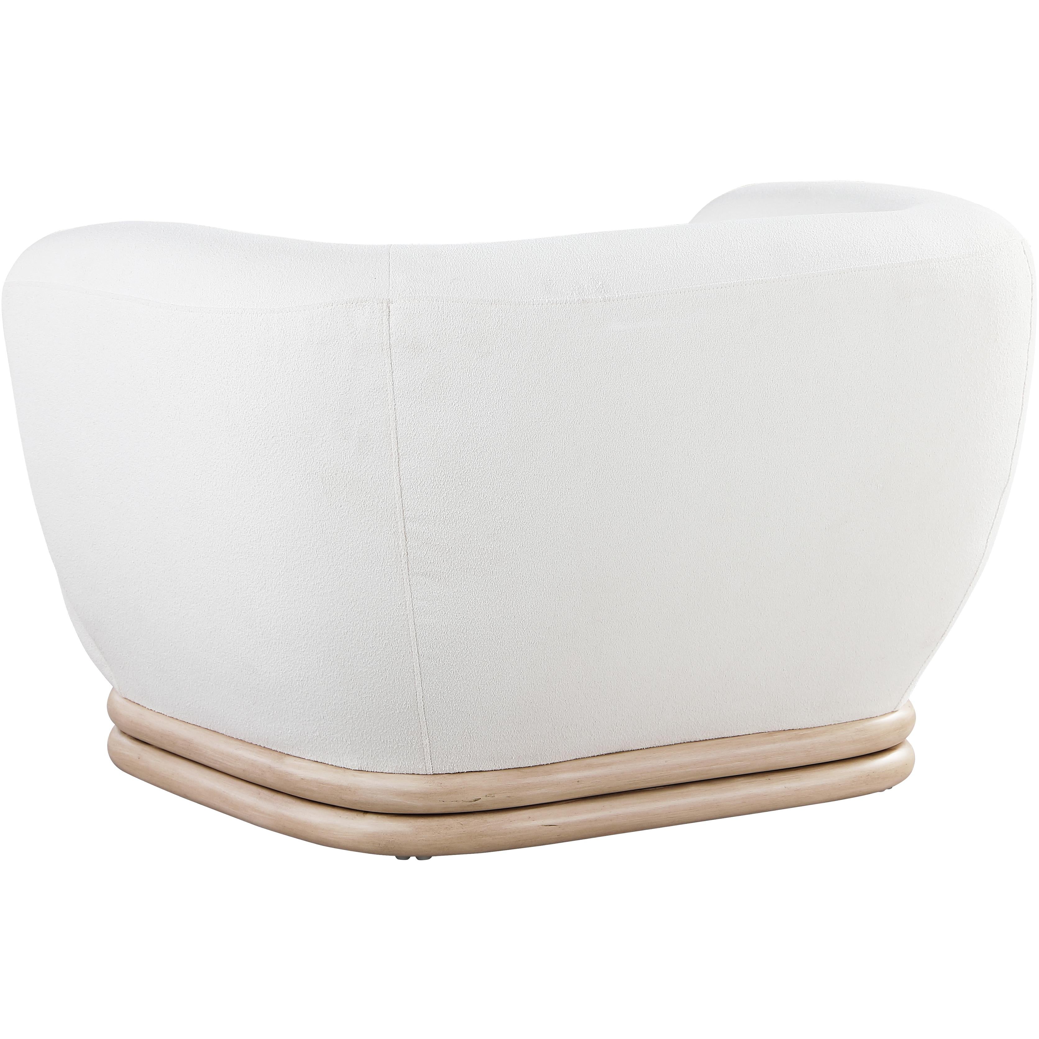 Meridian Kipton Cream Boucle Fabric Chair