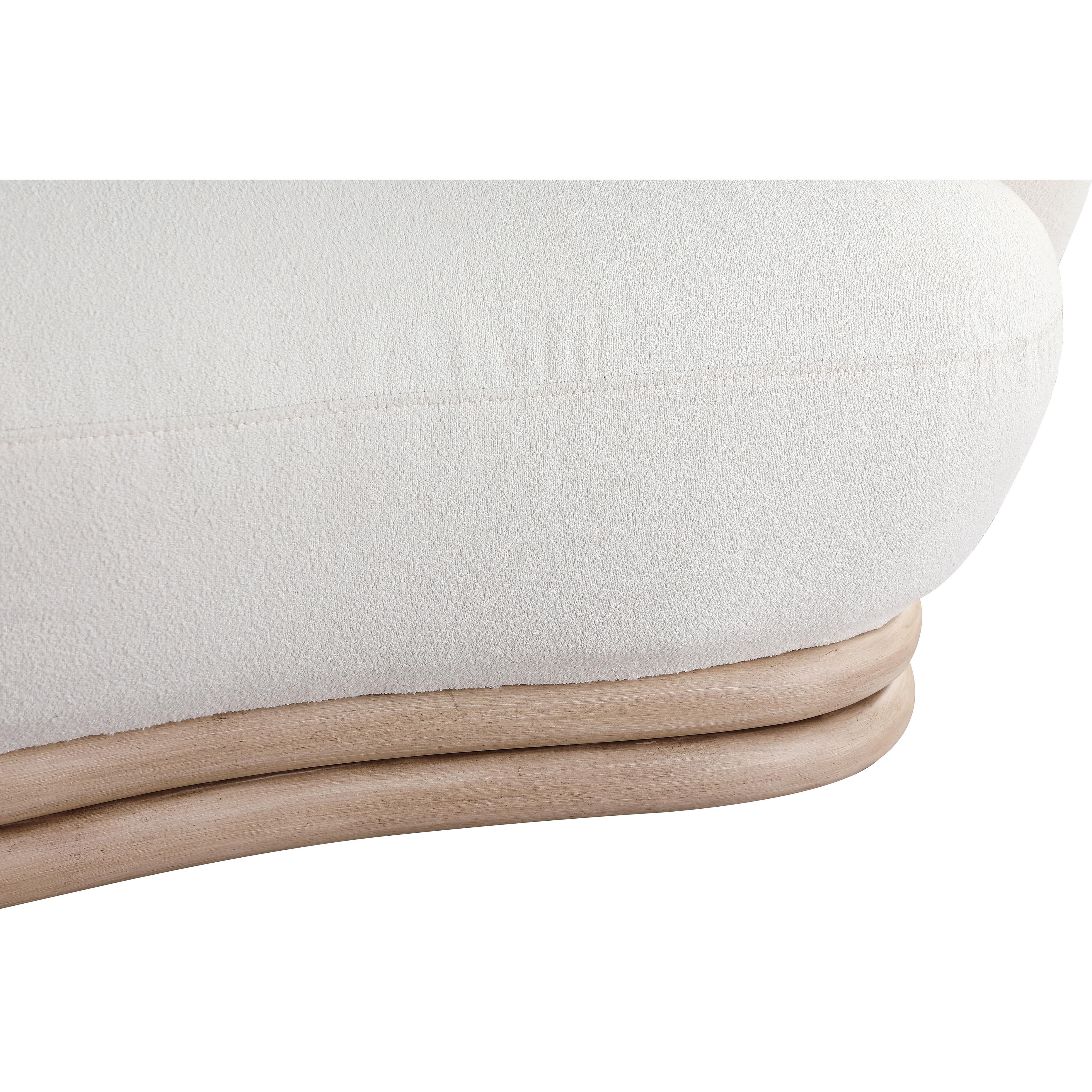Meridian Kipton Cream Boucle Fabric Chair