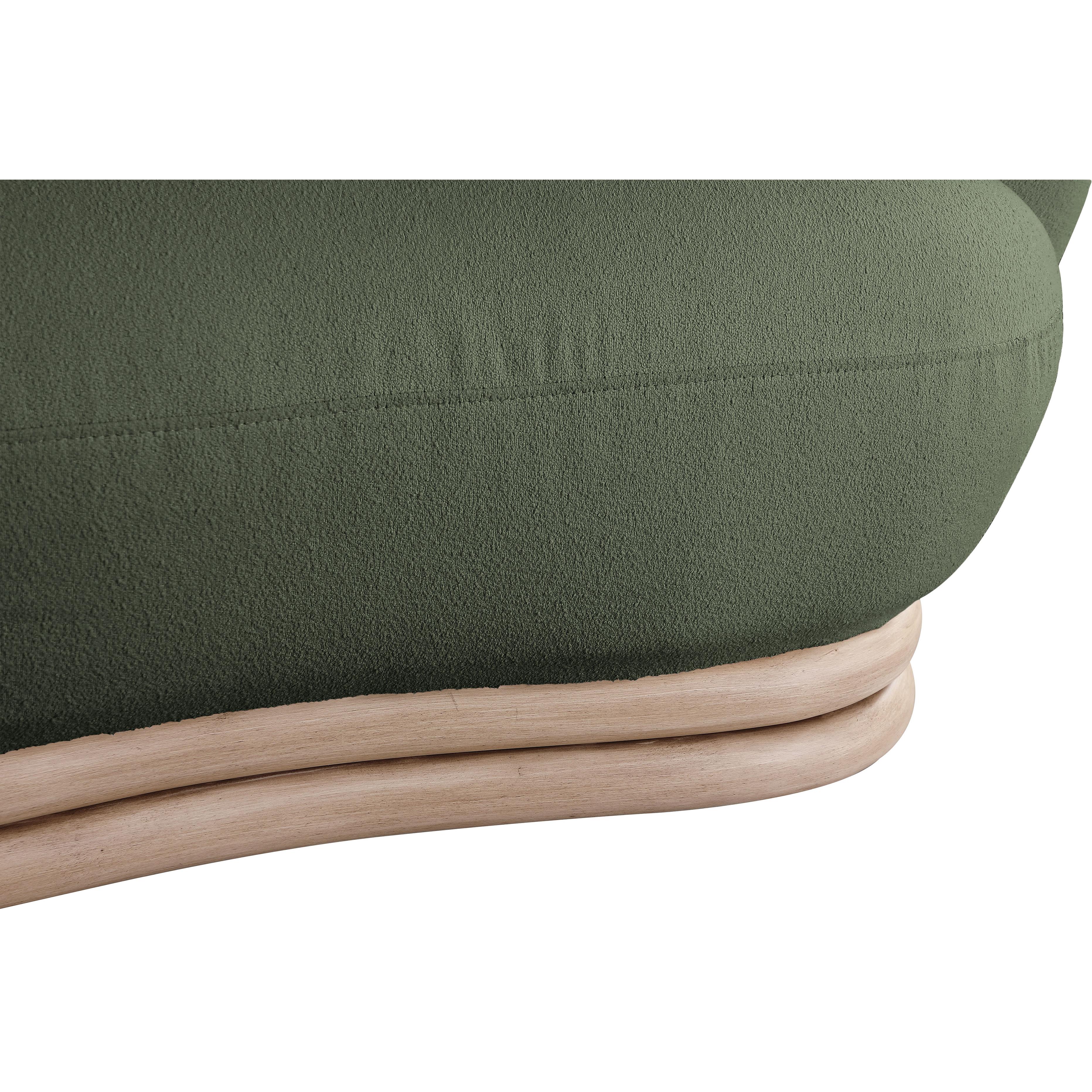 Meridian Kipton Green Boucle Fabric Chair