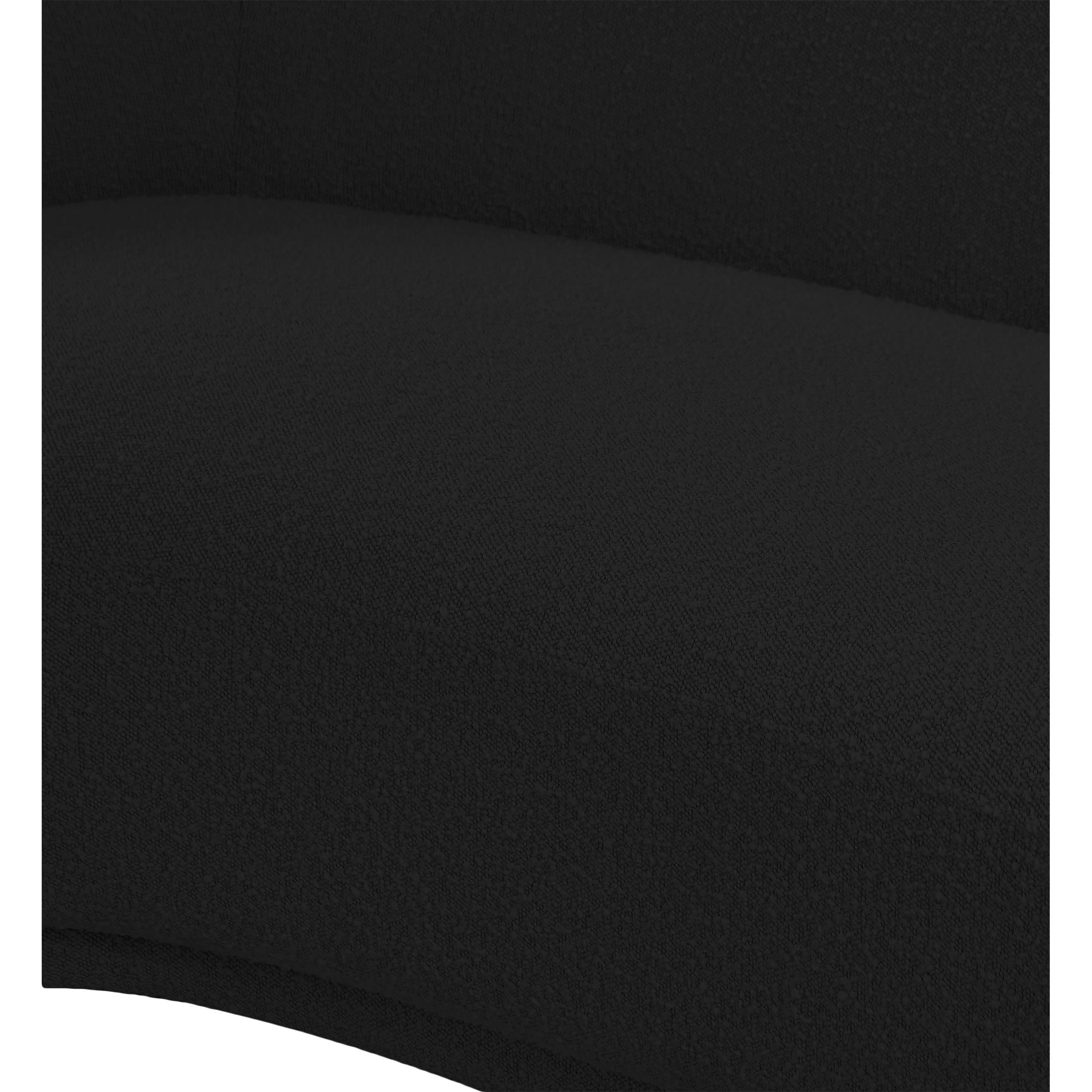 Meridian Hyde Black Boucle Fabric Chair