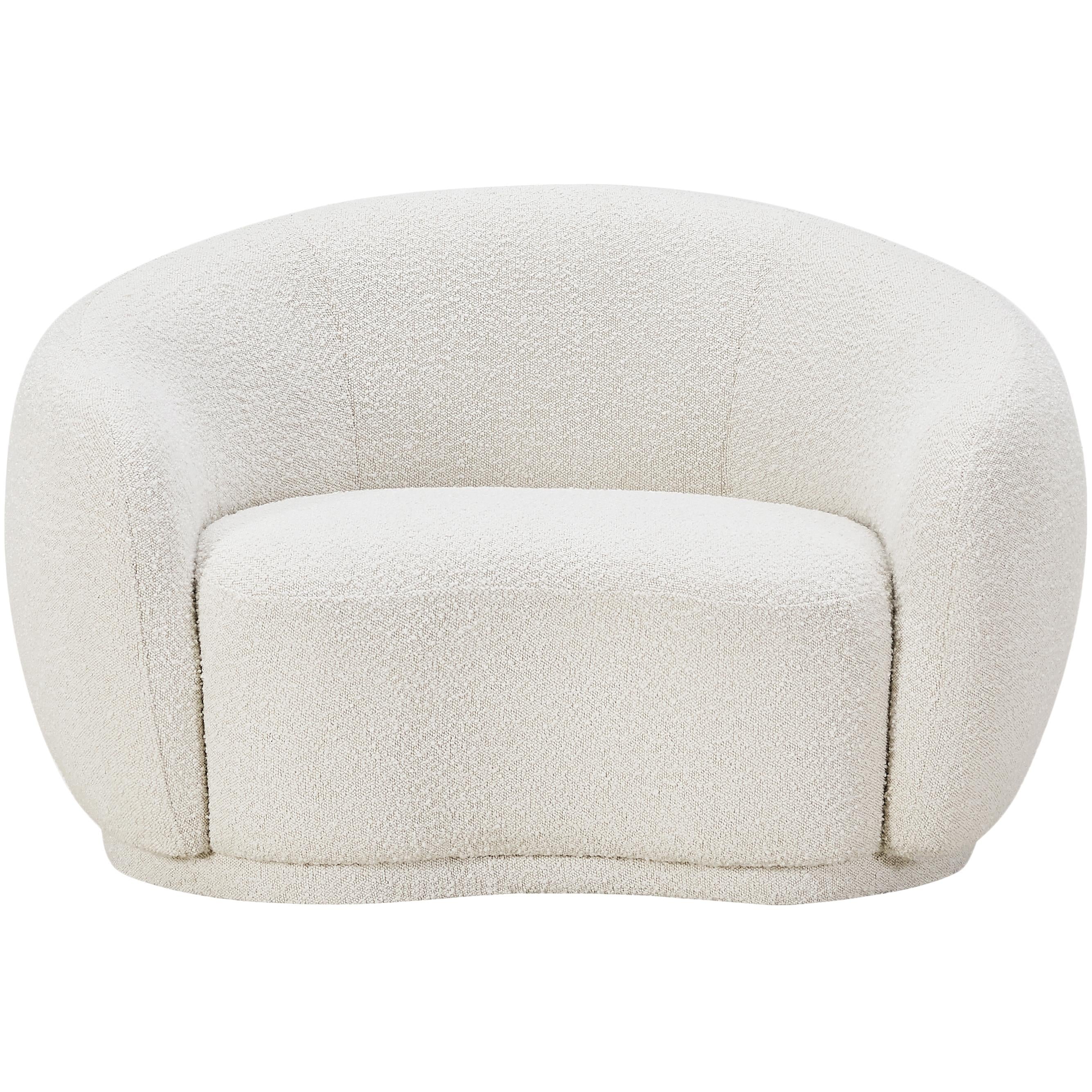 Meridian Hyde Cream Boucle Fabric Chair