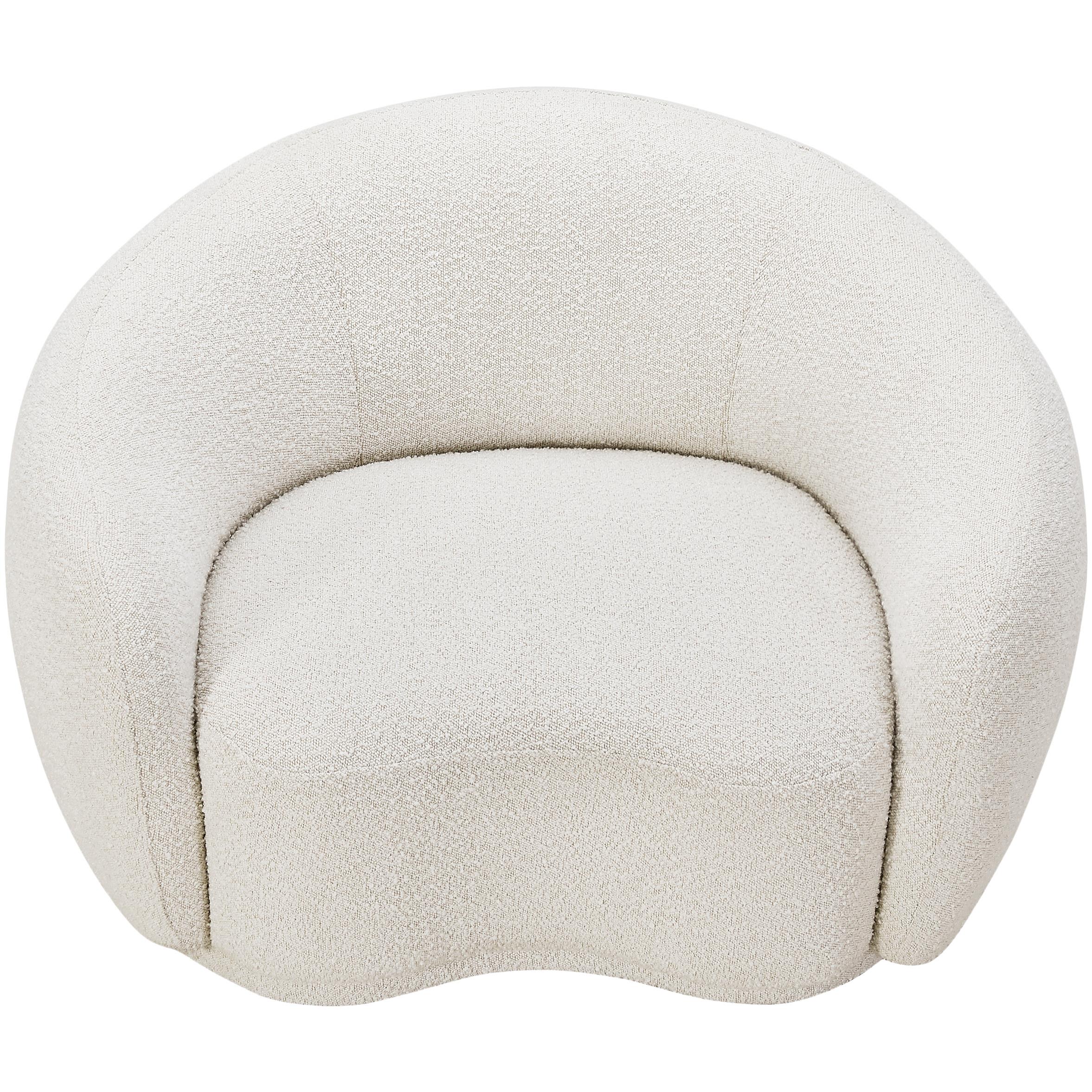 Meridian Hyde Cream Boucle Fabric Chair