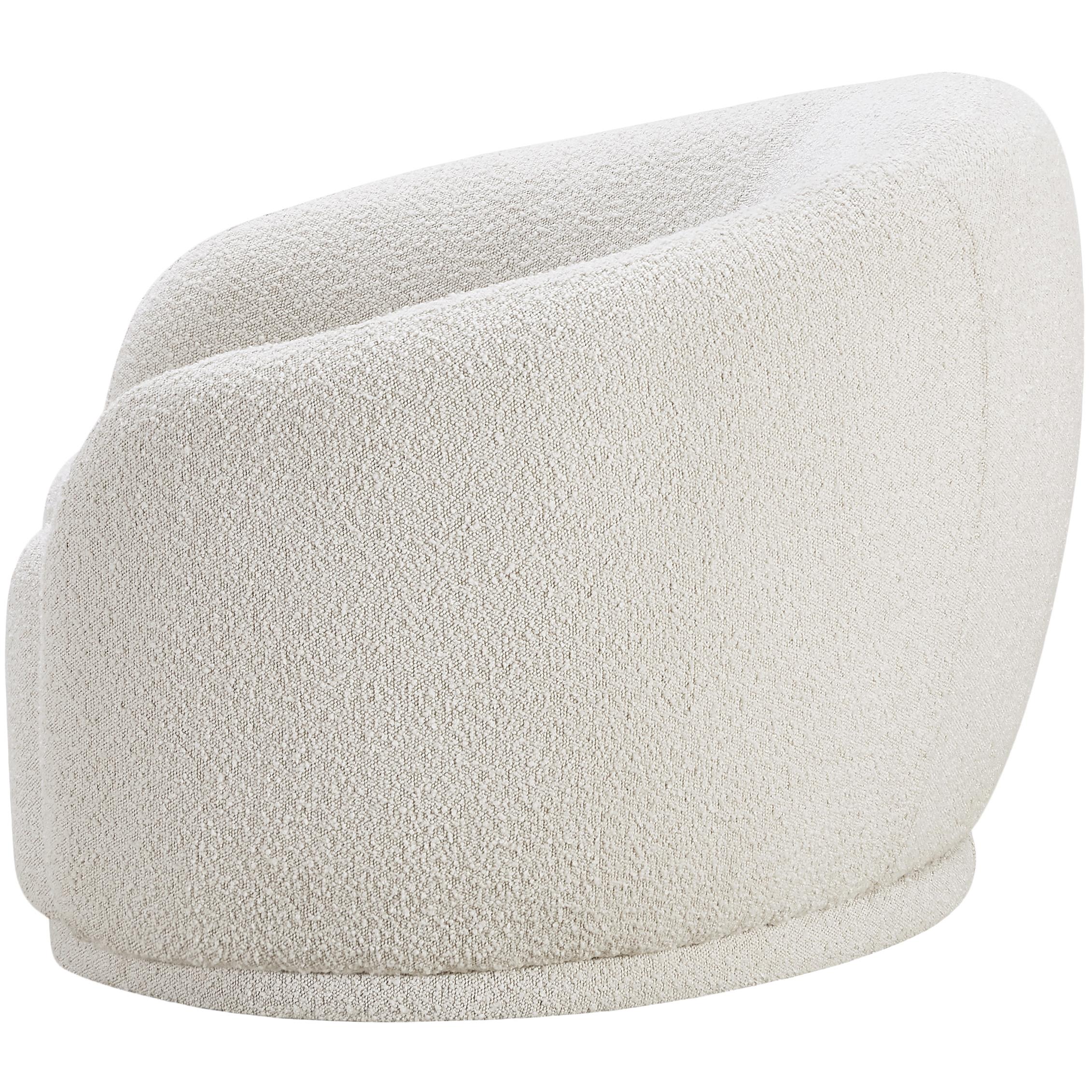 Meridian Hyde Cream Boucle Fabric Chair