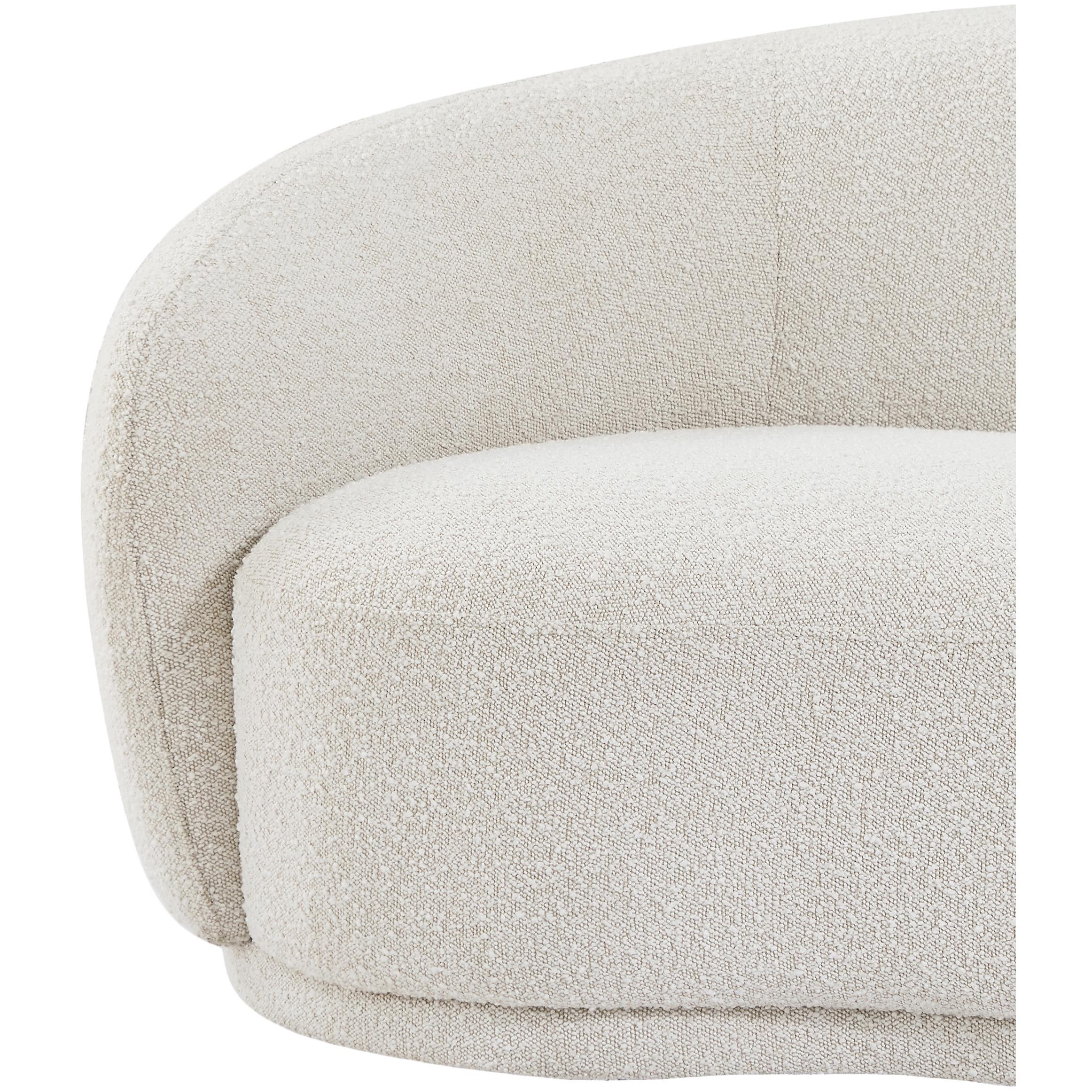 Meridian Hyde Cream Boucle Fabric Chair