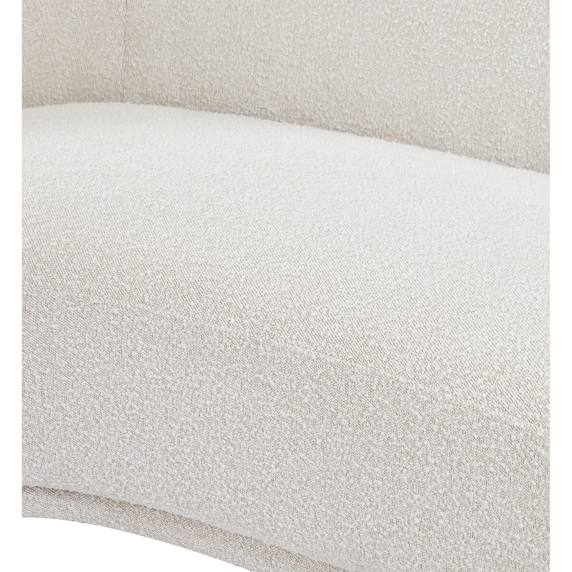 Meridian Hyde Cream Boucle Fabric Chair