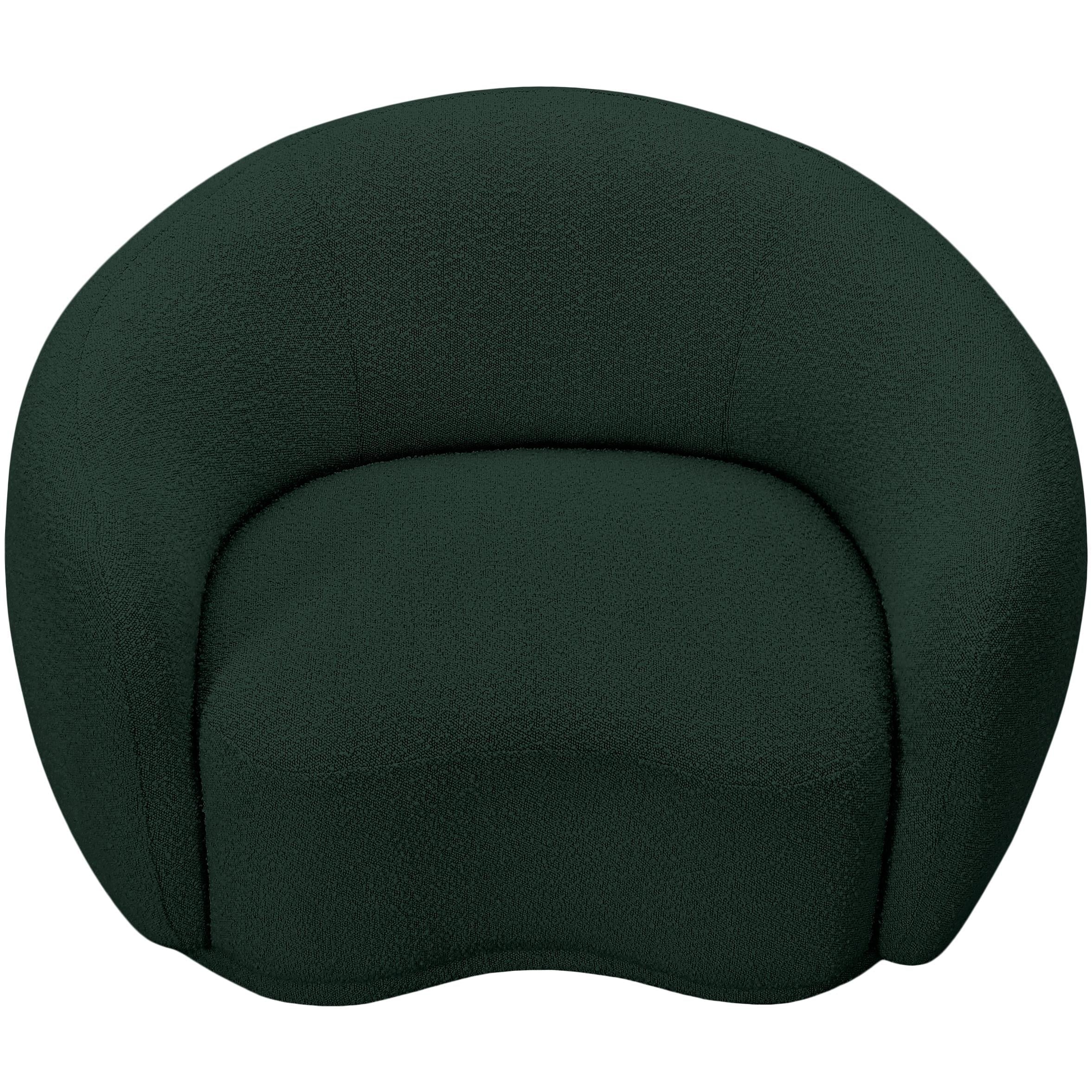Meridian Hyde Green Boucle Fabric Chair