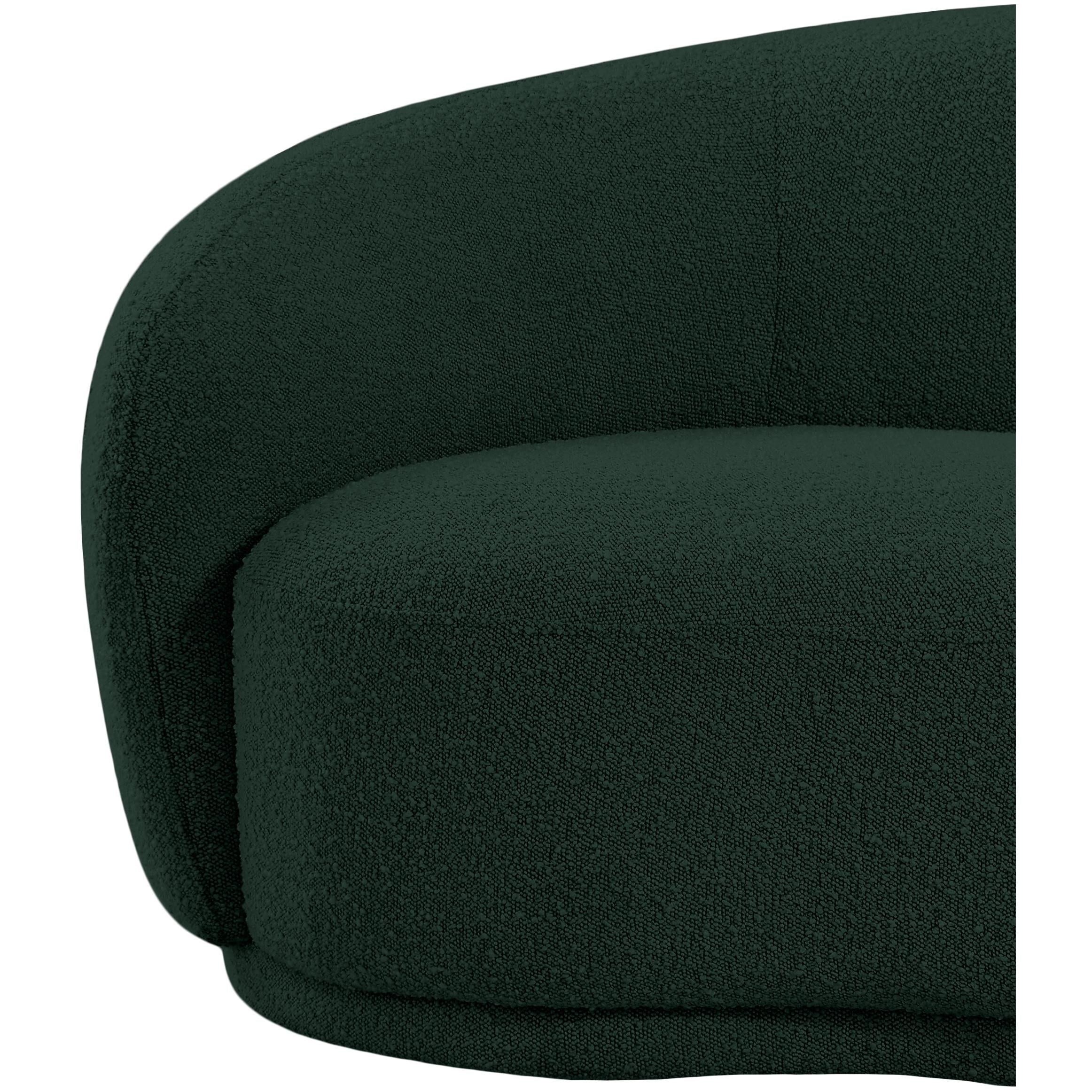 Meridian Hyde Green Boucle Fabric Chair
