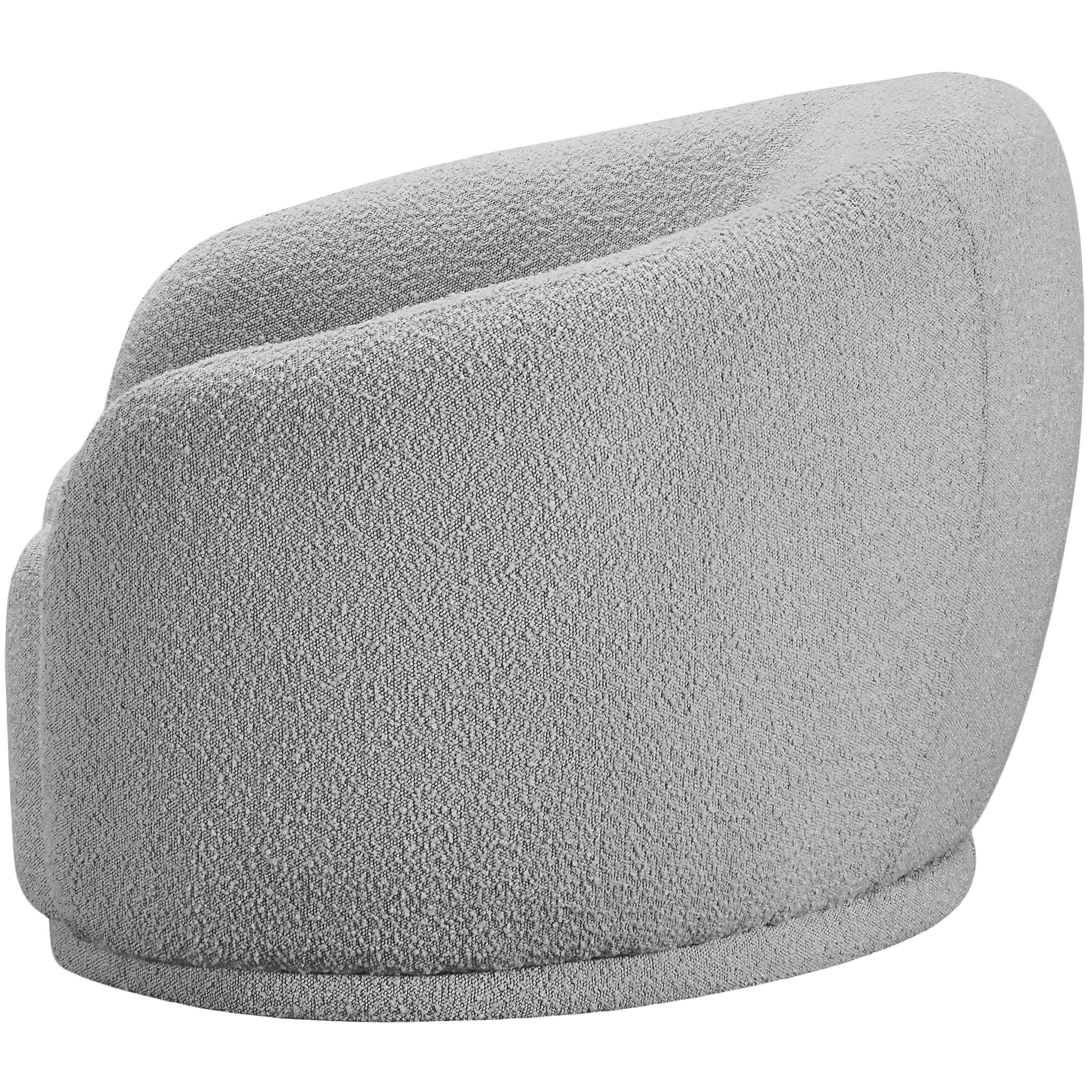 Meridian Hyde Grey Boucle Fabric Chair