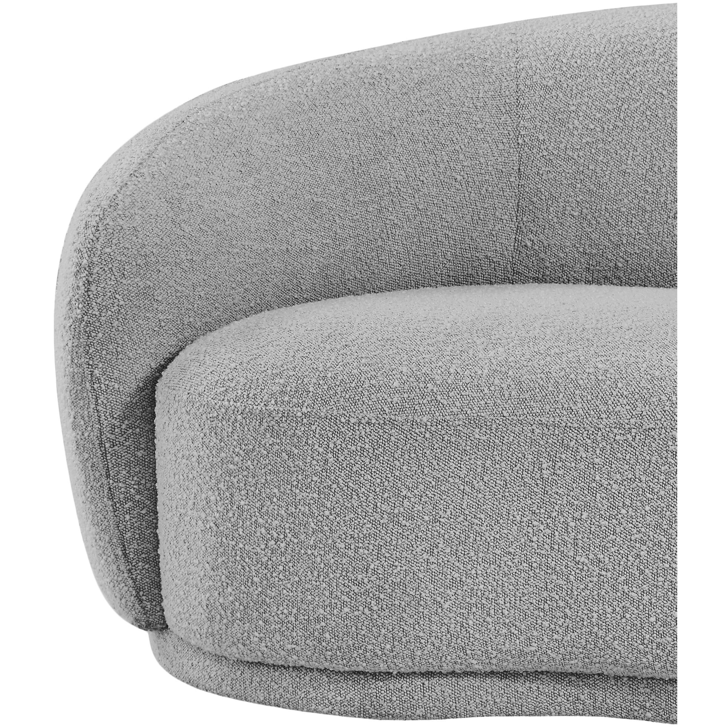 Meridian Hyde Grey Boucle Fabric Chair