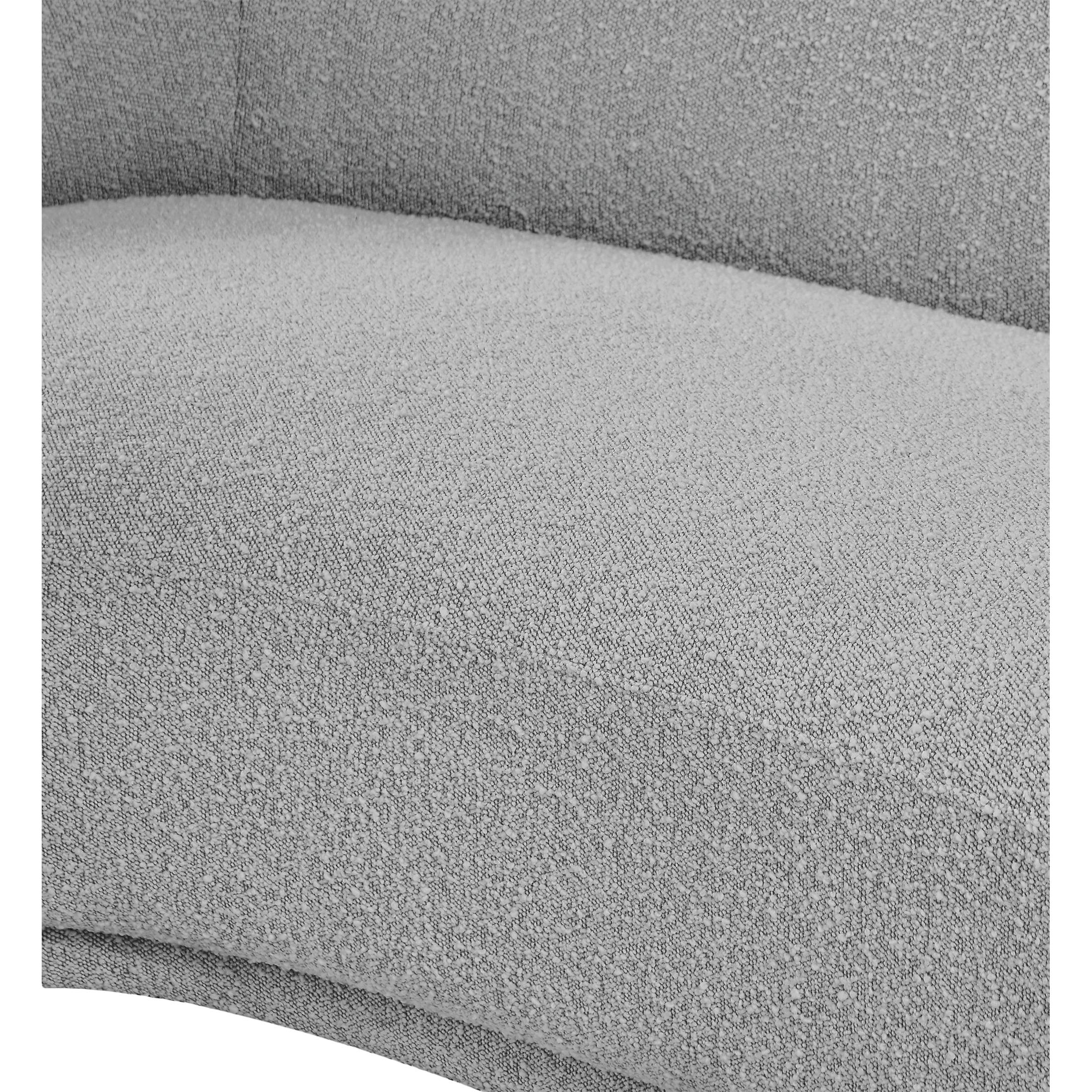 Meridian Hyde Grey Boucle Fabric Chair