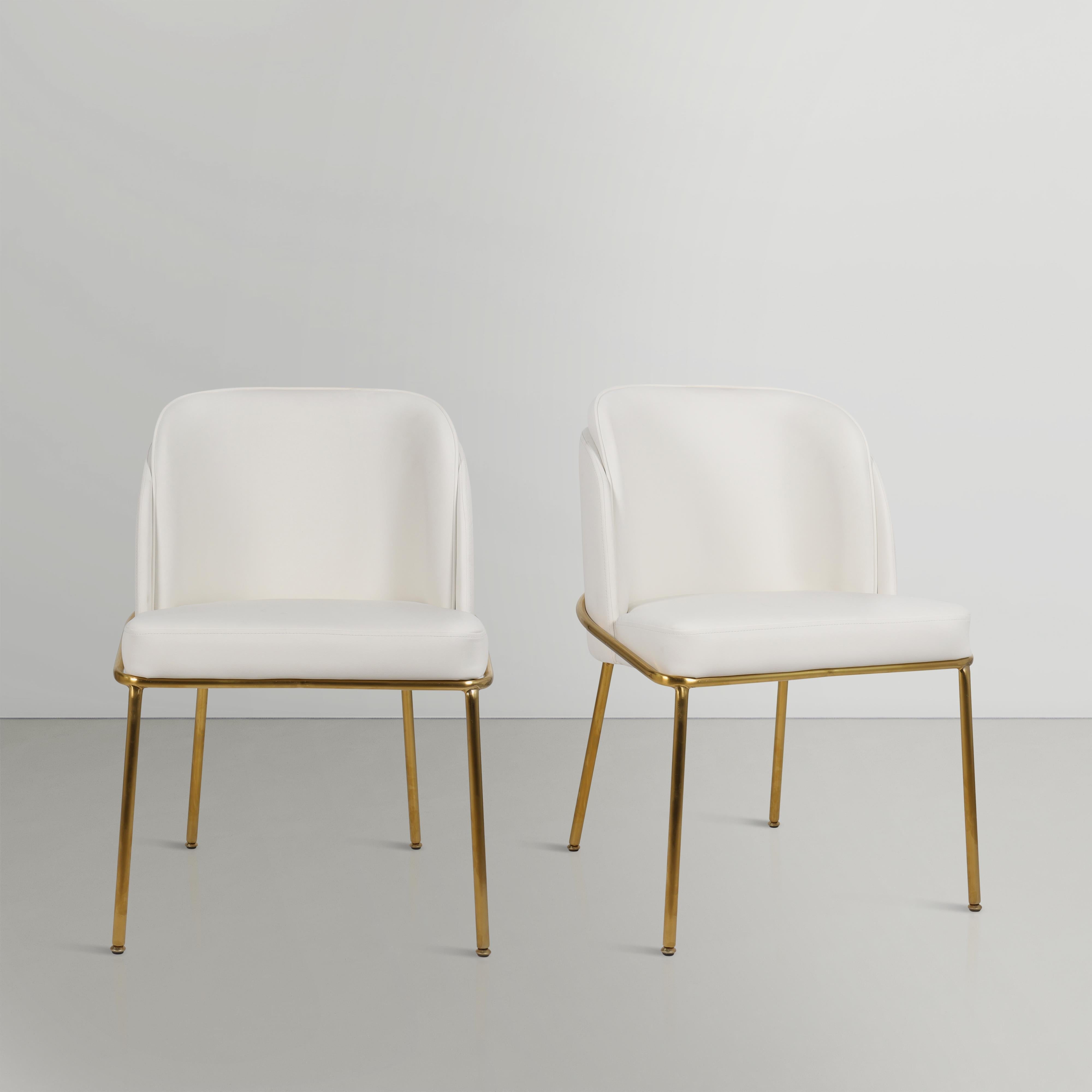 Meridian Jagger White Vegan Leather Dining Chair