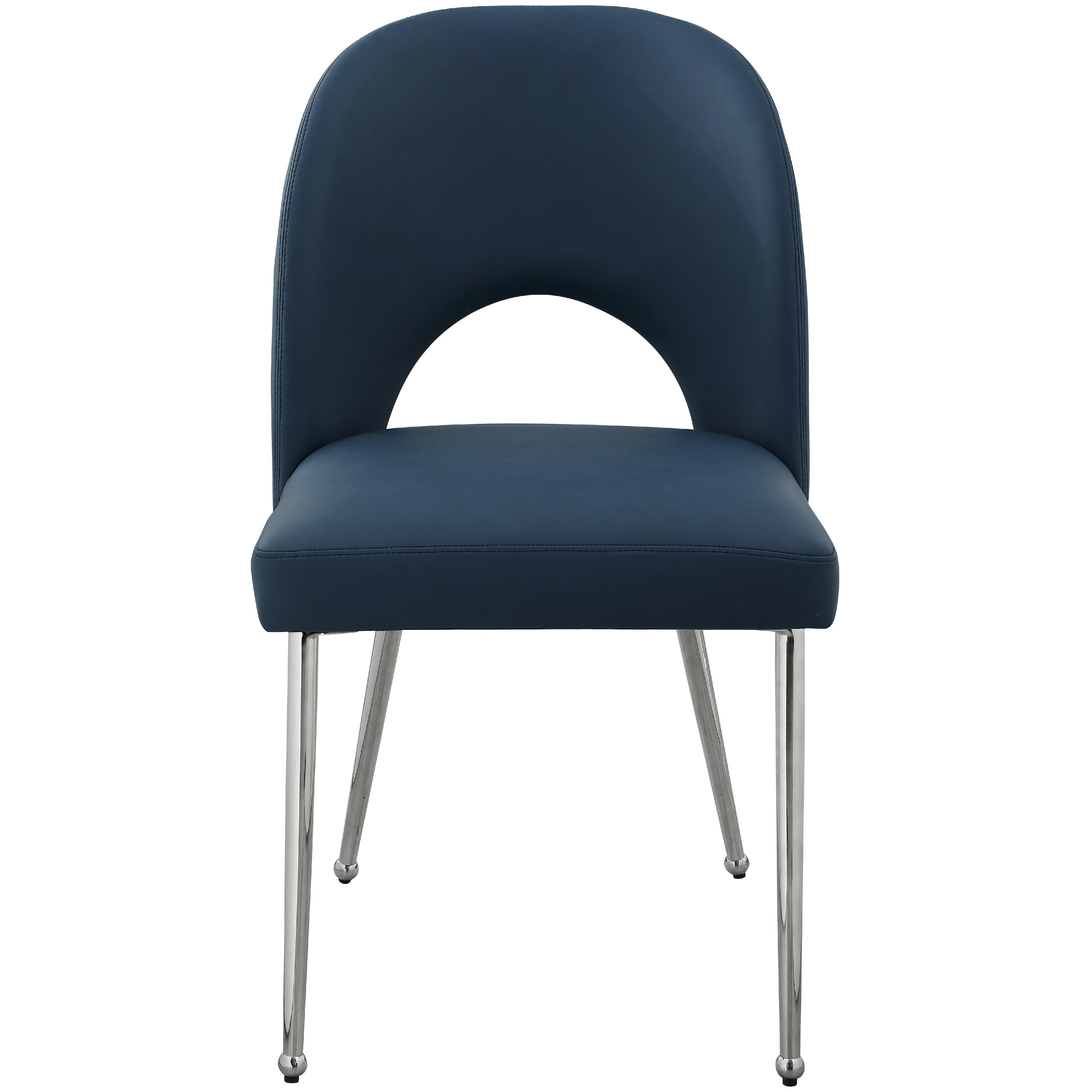 Meridian Logan Navy Vegan Leather Dining Chair
