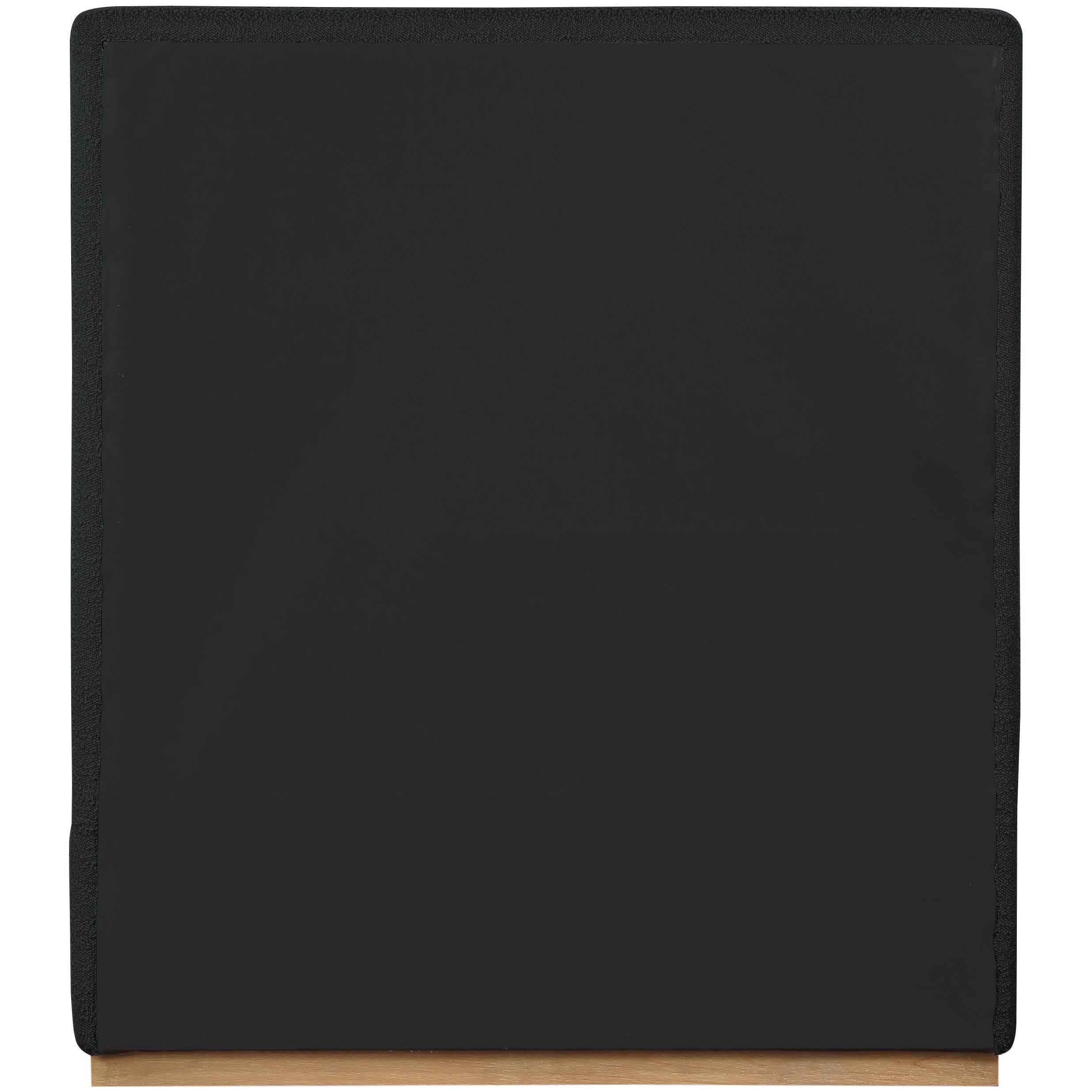 Meridian Monaco Black Boucle Fabric Twin Bed