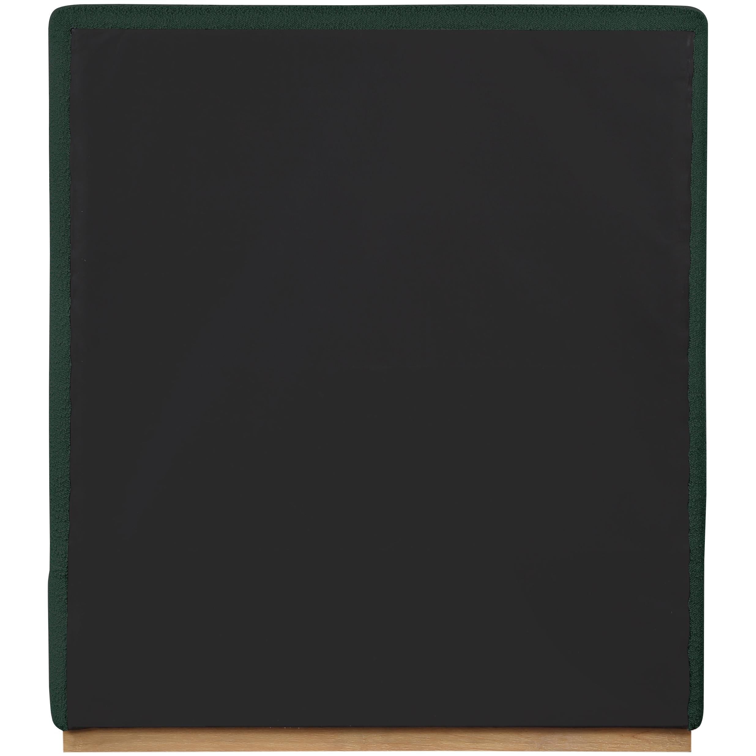 Meridian Monaco Green Boucle Fabric Twin Bed