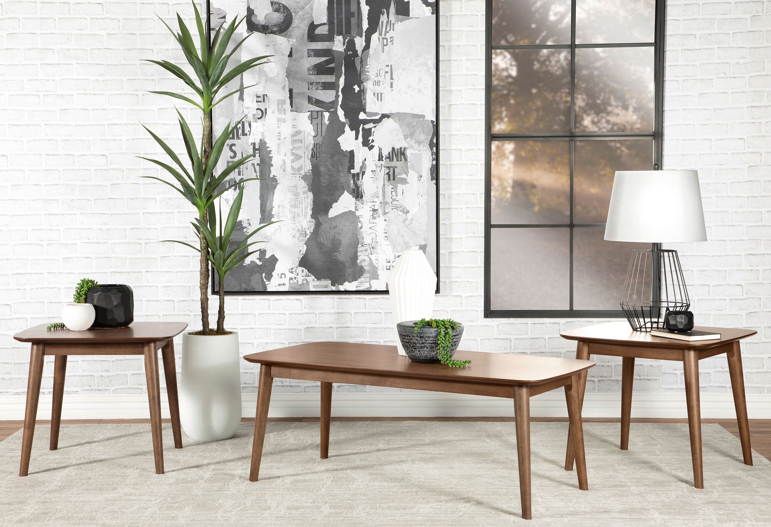 Radley  Rectangular Coffee Table Set Black
