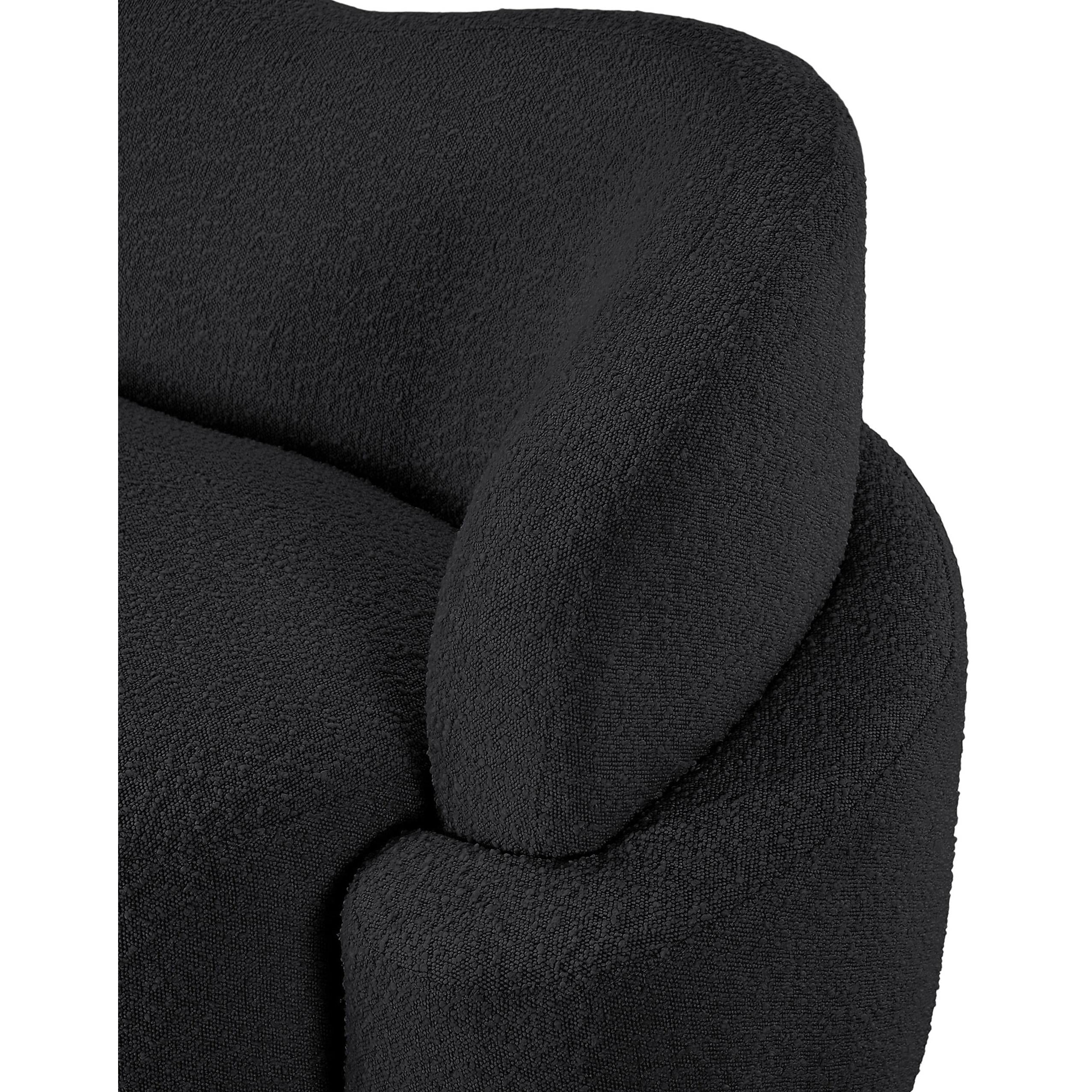 Meridian Principessa Black Boucle Fabric Chair