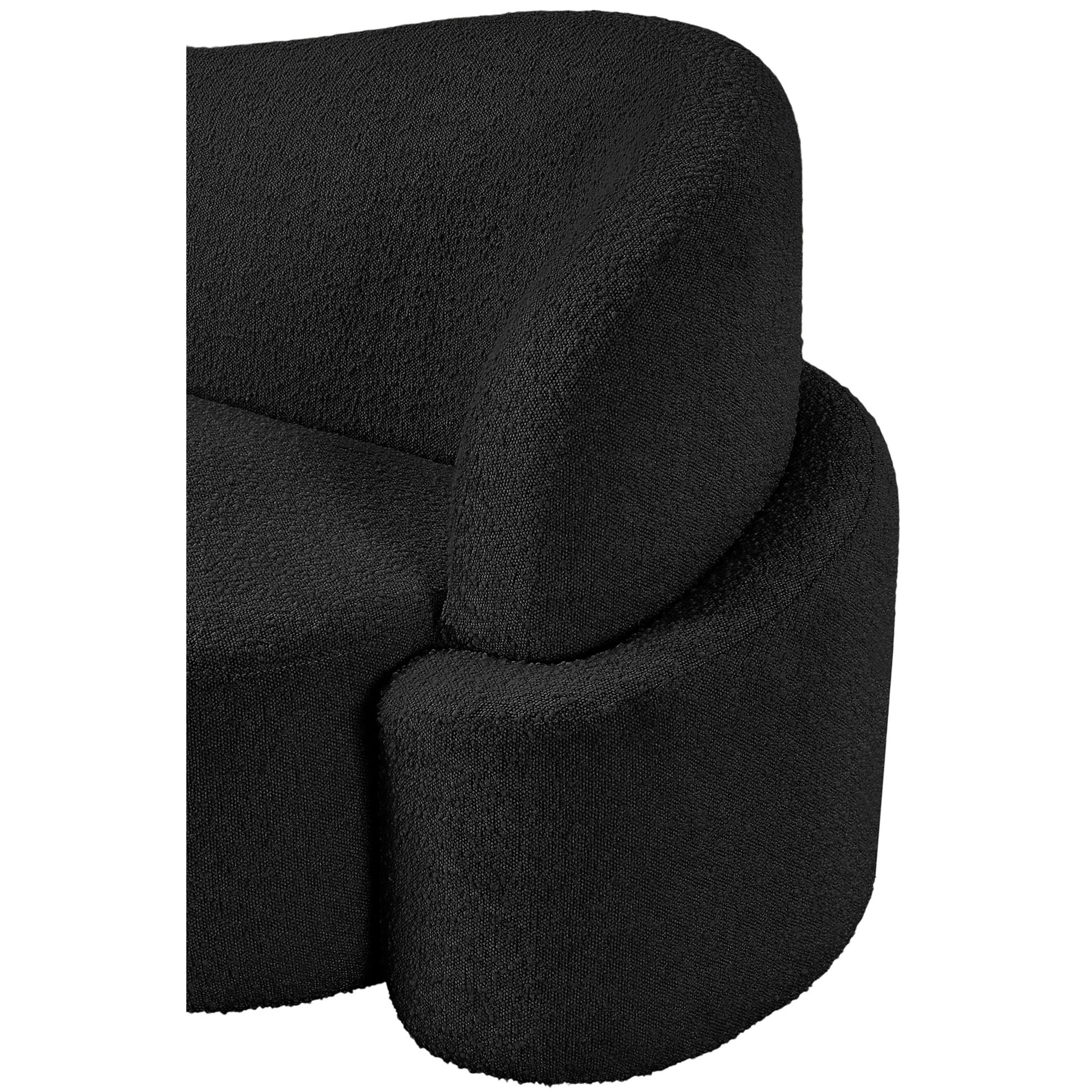 Meridian Principessa Black Boucle Fabric Chair
