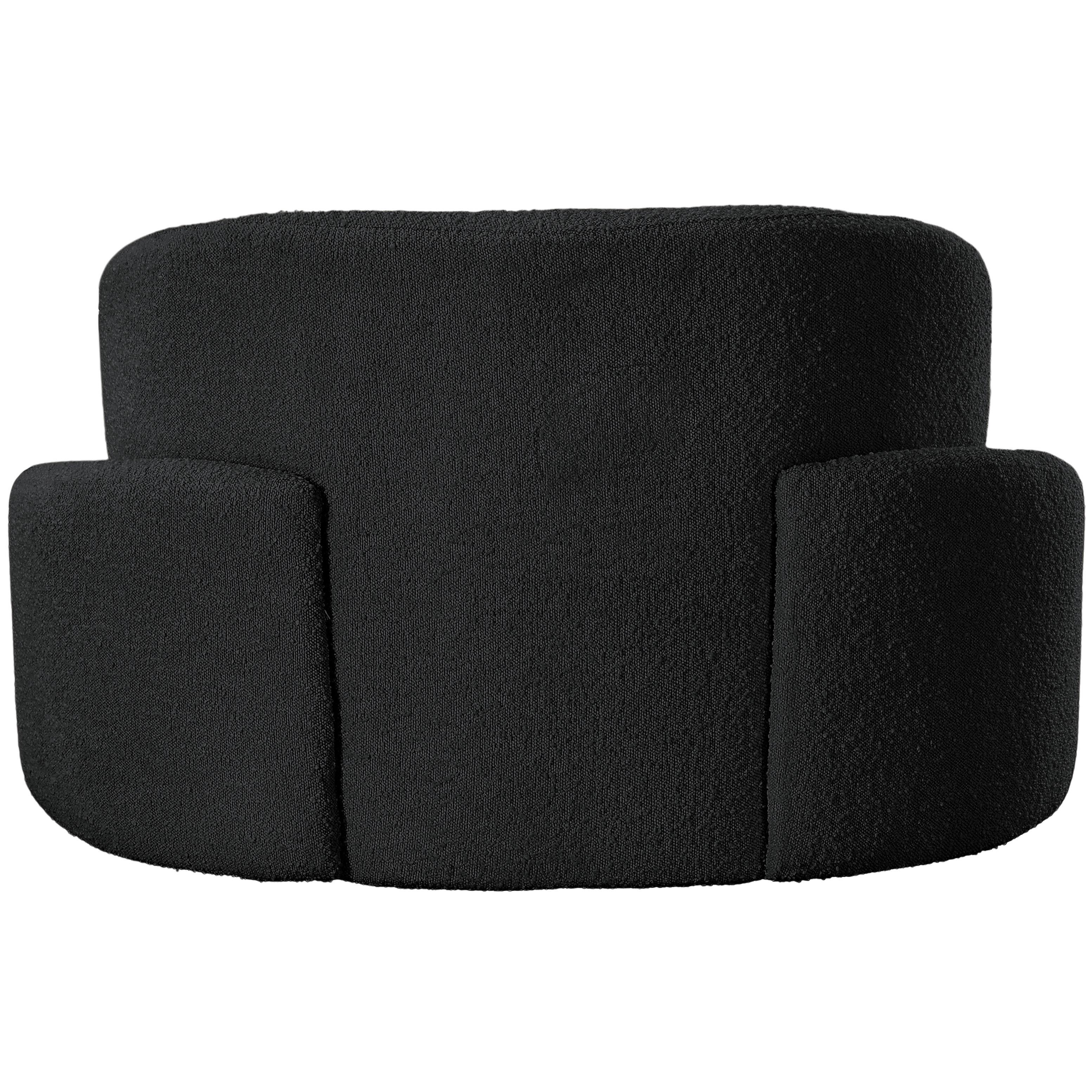 Meridian Principessa Black Boucle Fabric Chair