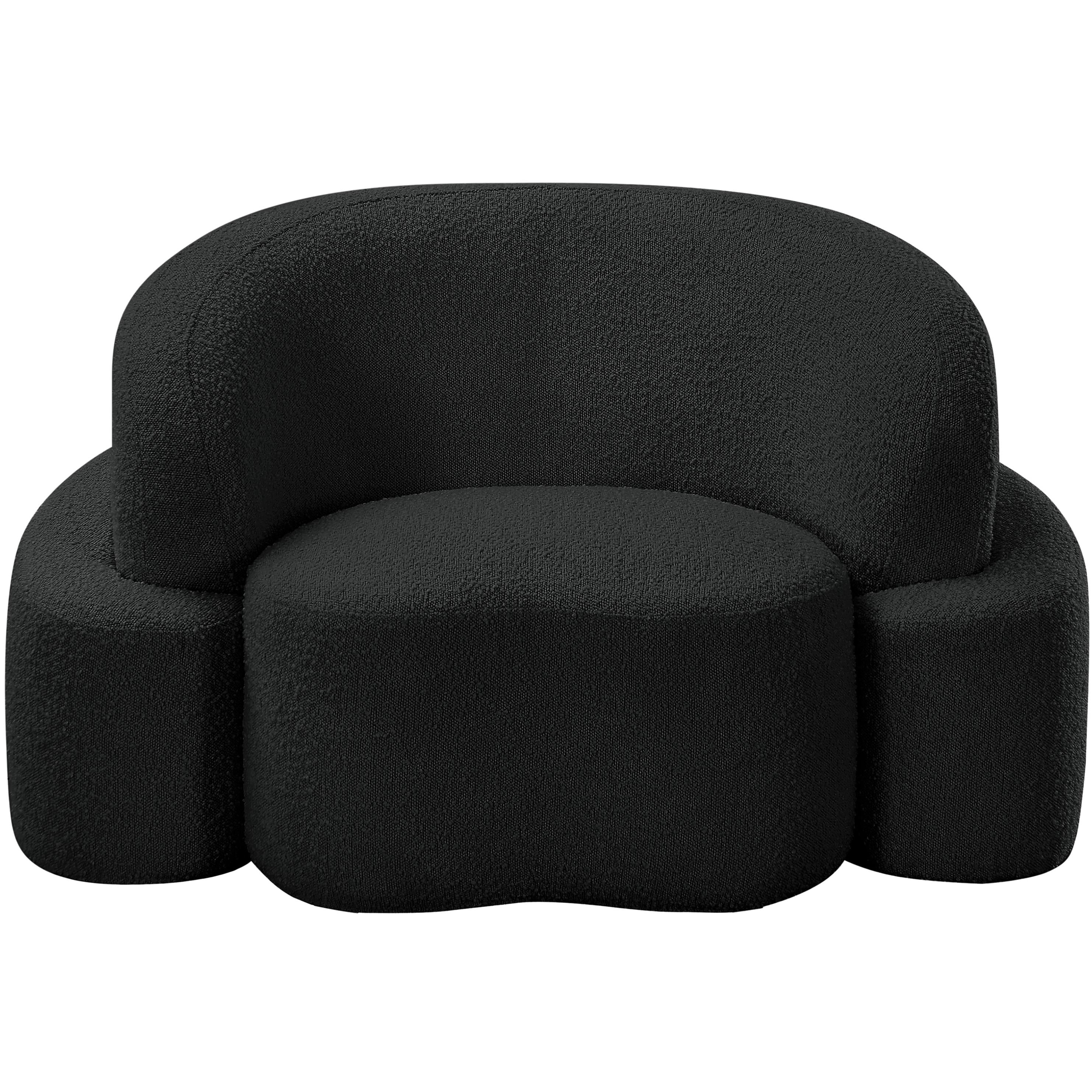 Meridian Principessa Black Boucle Fabric Chair