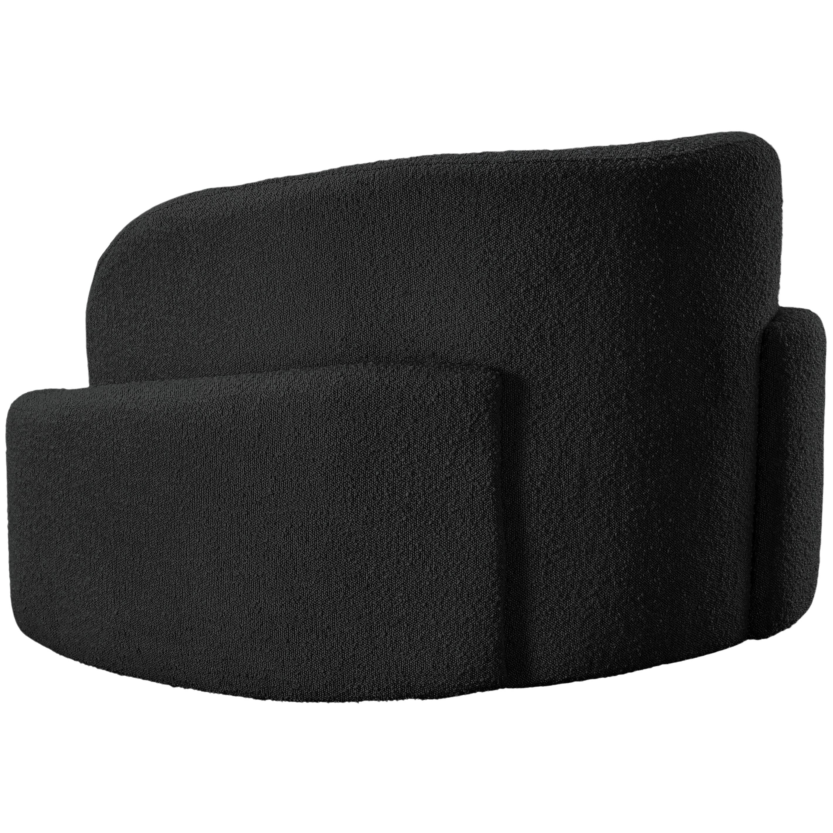Meridian Principessa Black Boucle Fabric Chair