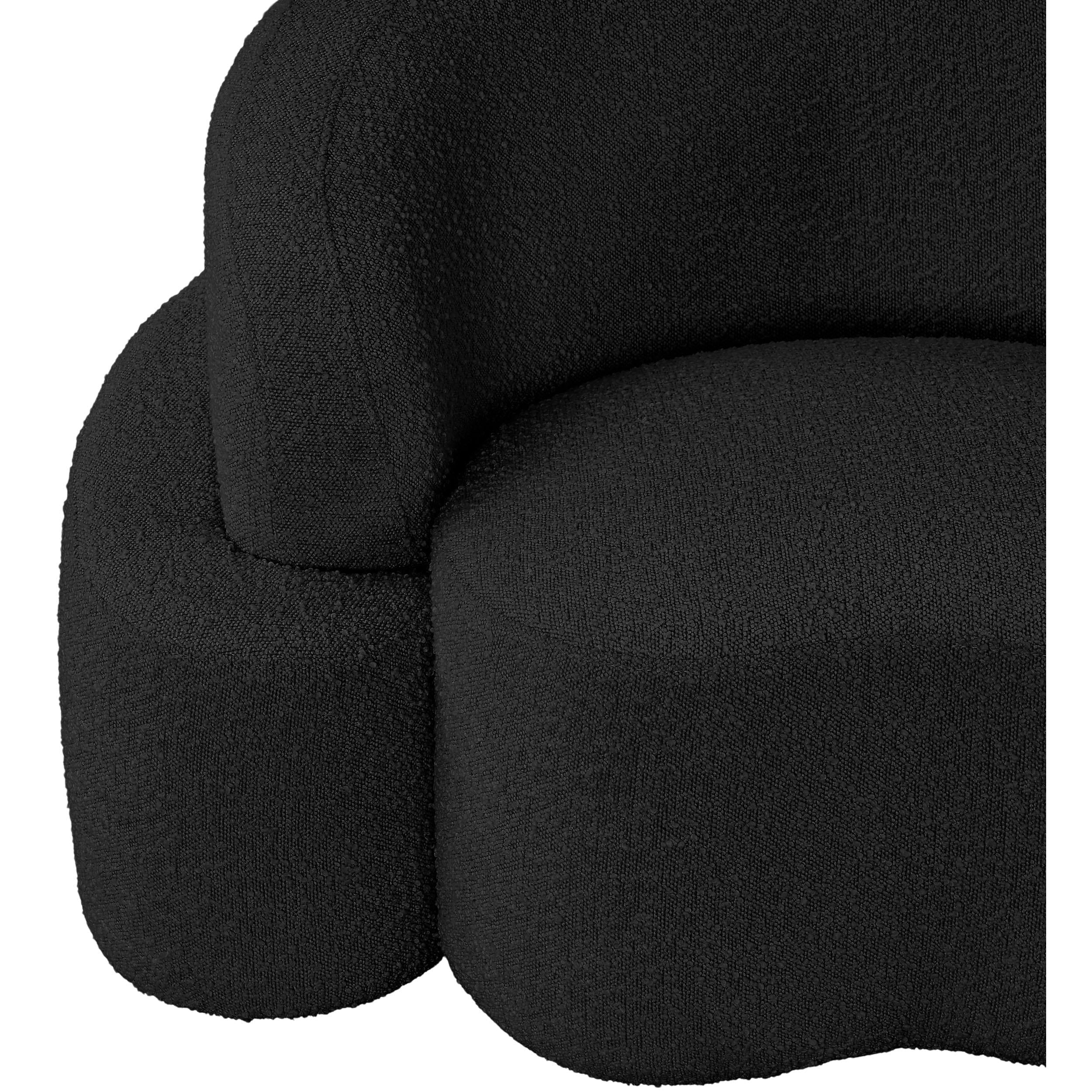 Meridian Principessa Black Boucle Fabric Chair