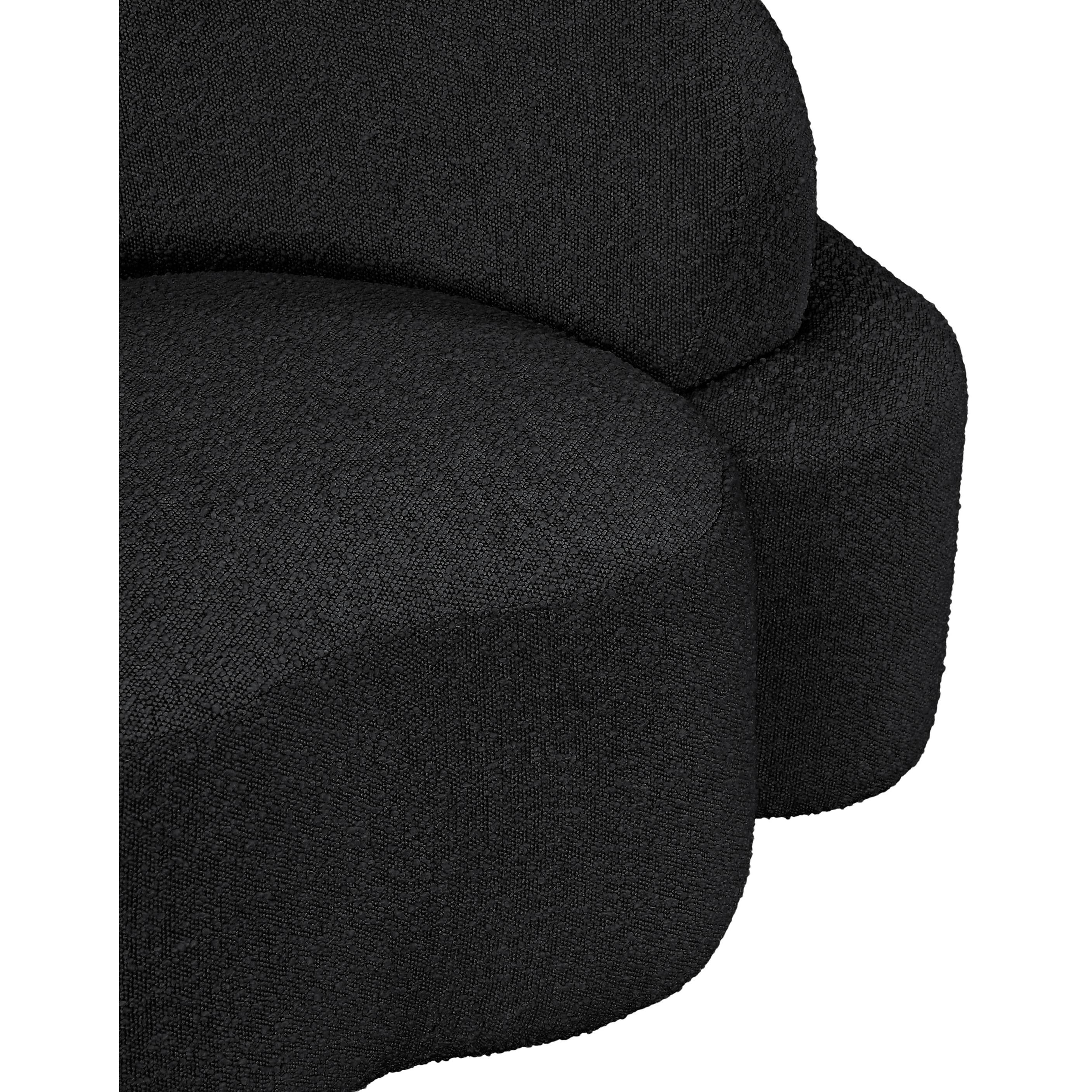 Meridian Principessa Black Boucle Fabric Chair