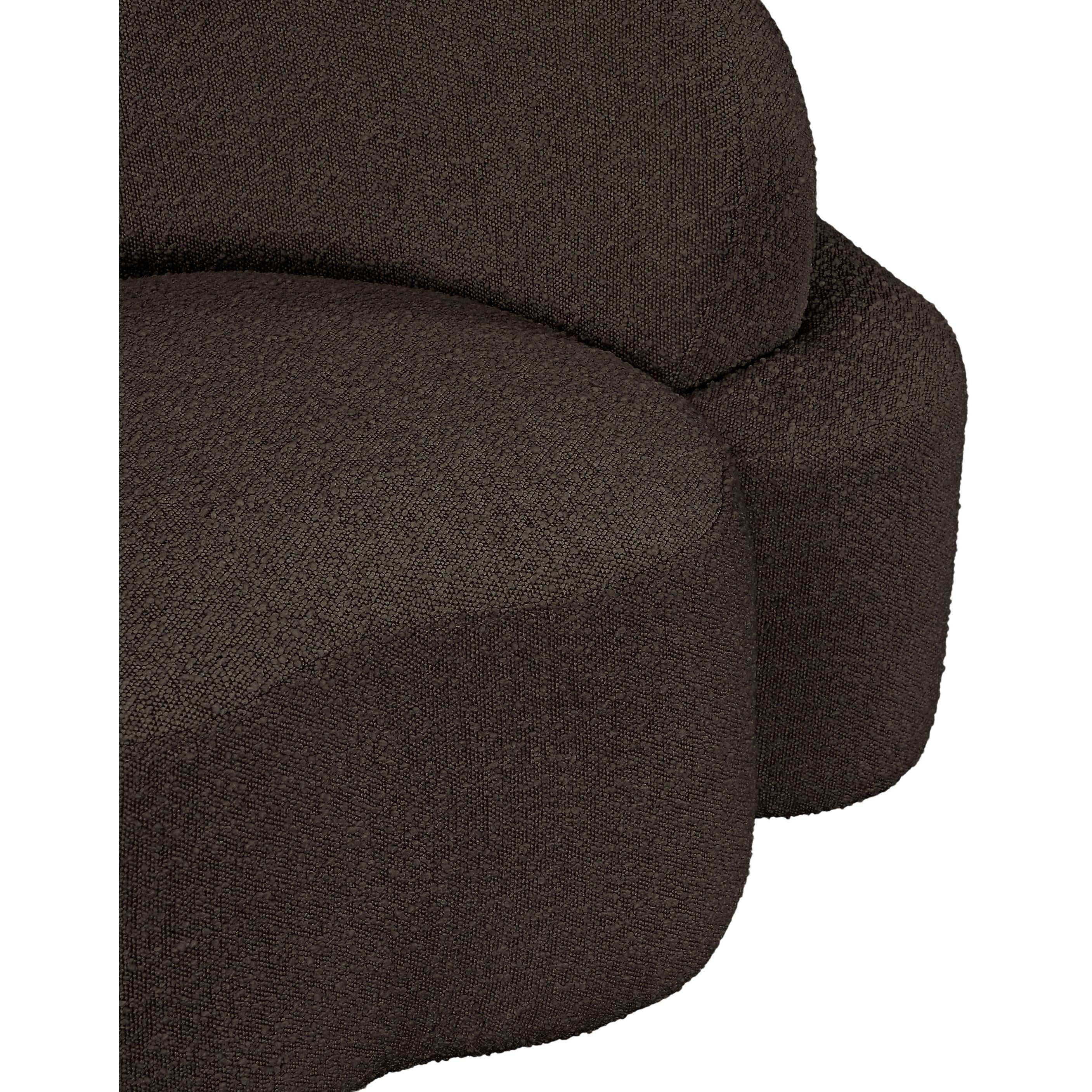 Meridian Principessa Brown Boucle Fabric Chair