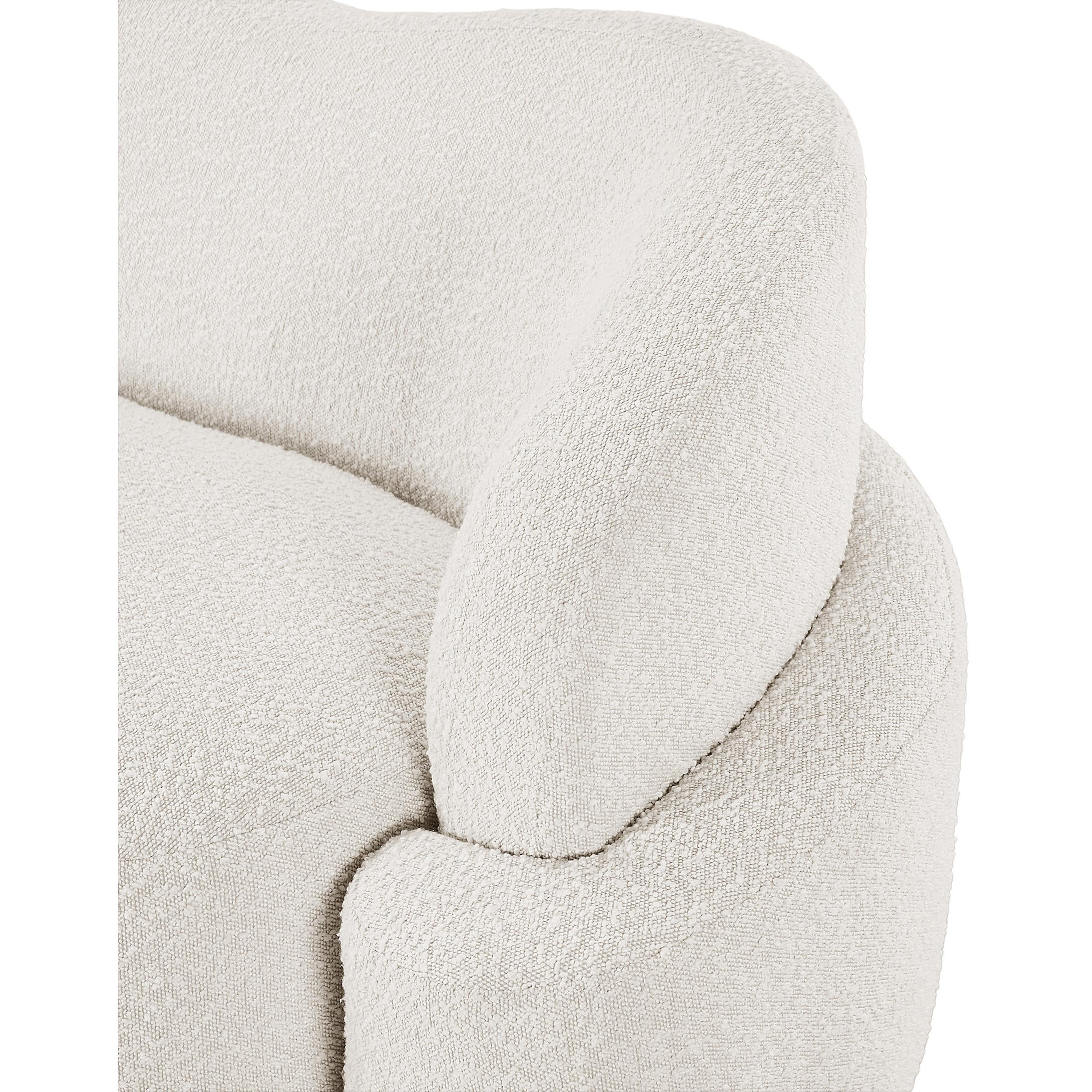 Meridian Principessa Cream Boucle Fabric Chair