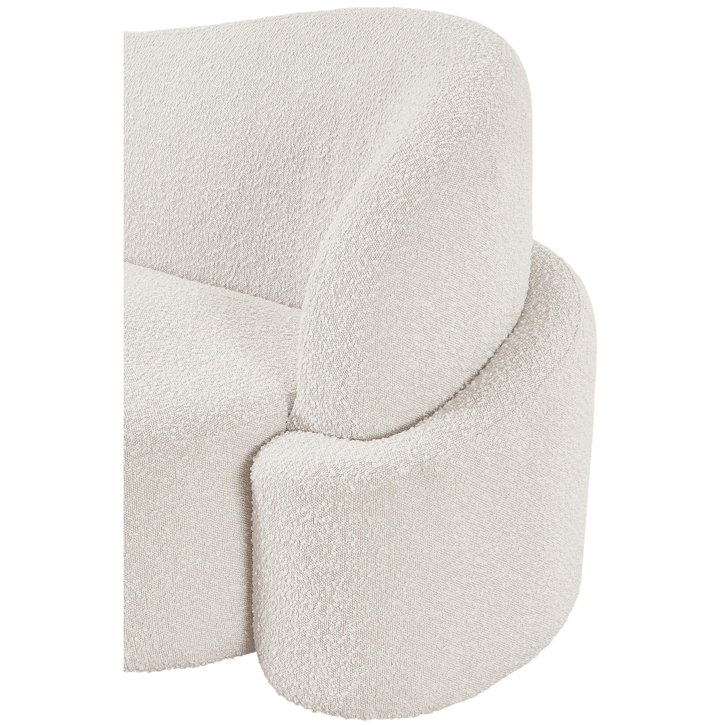 Meridian Principessa Cream Boucle Fabric Chair