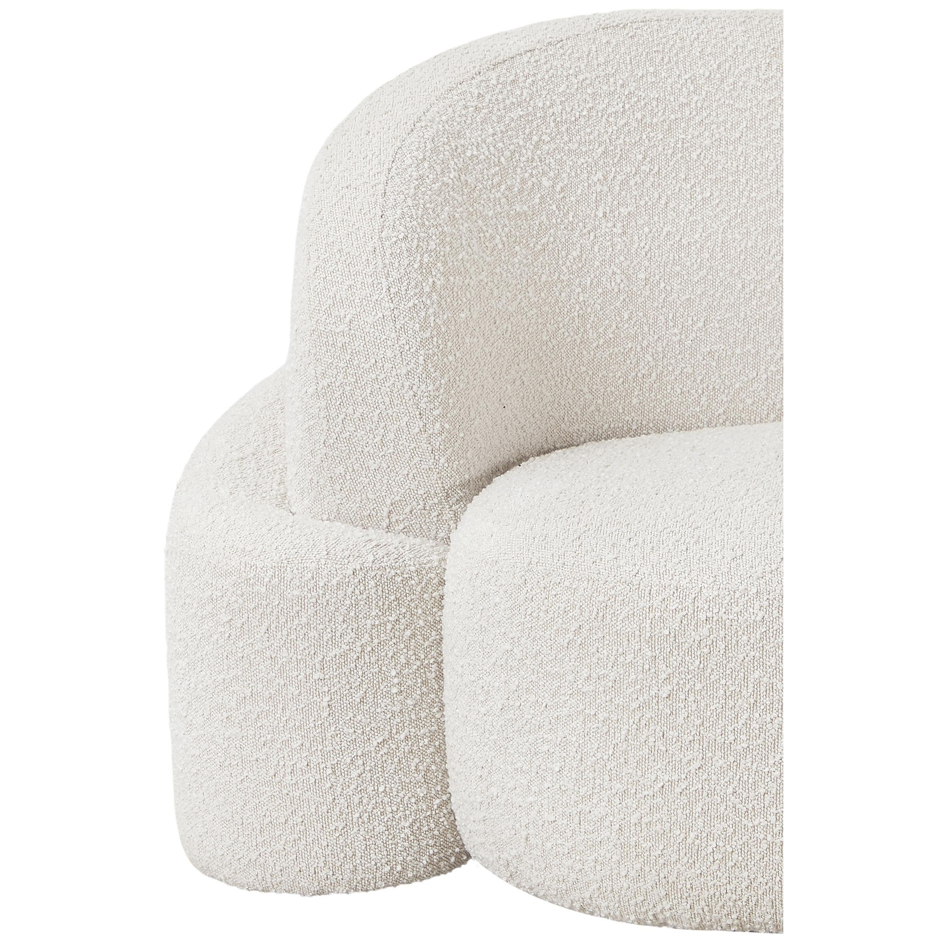 Meridian Principessa Cream Boucle Fabric Chair