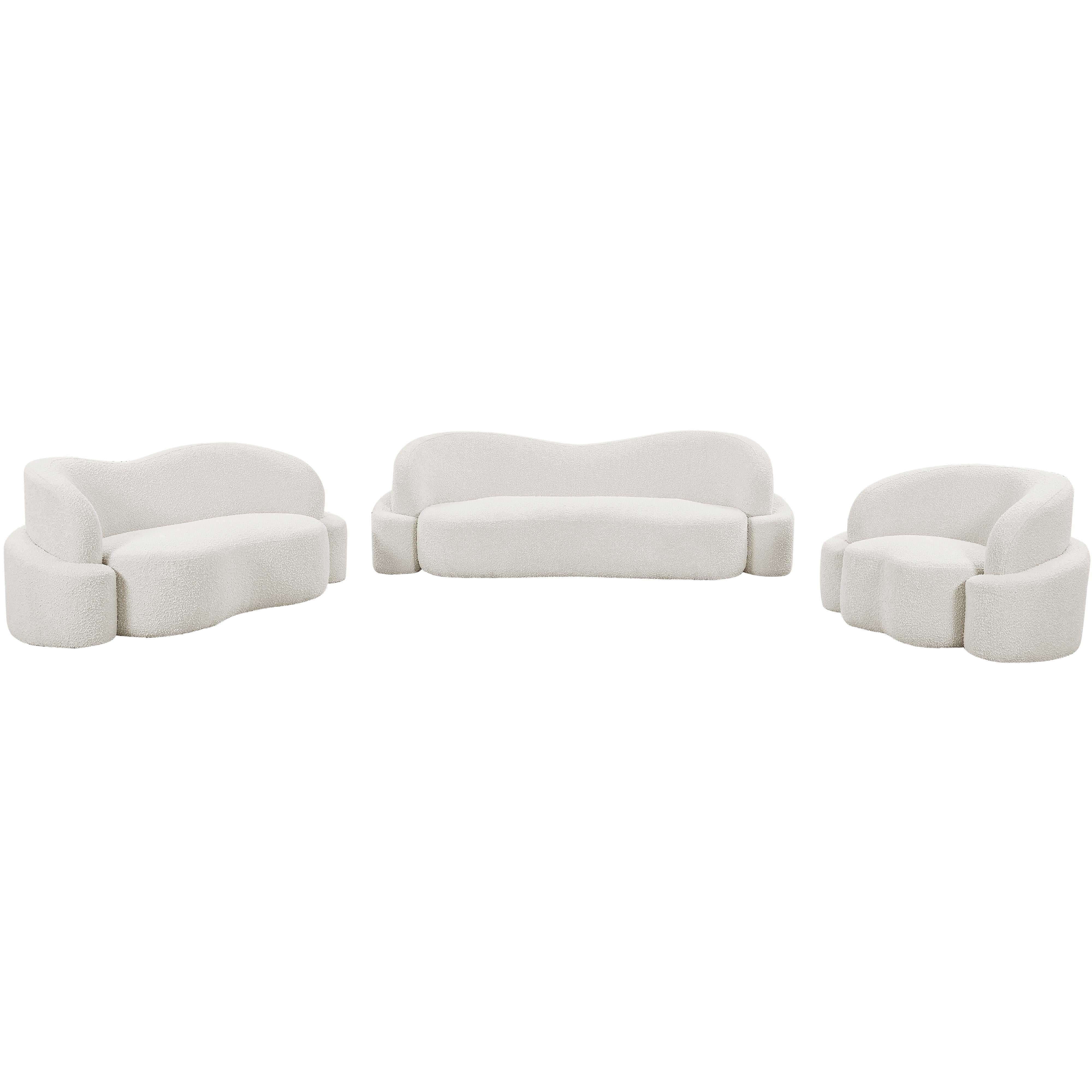 Meridian Principessa Cream Boucle Fabric Chair