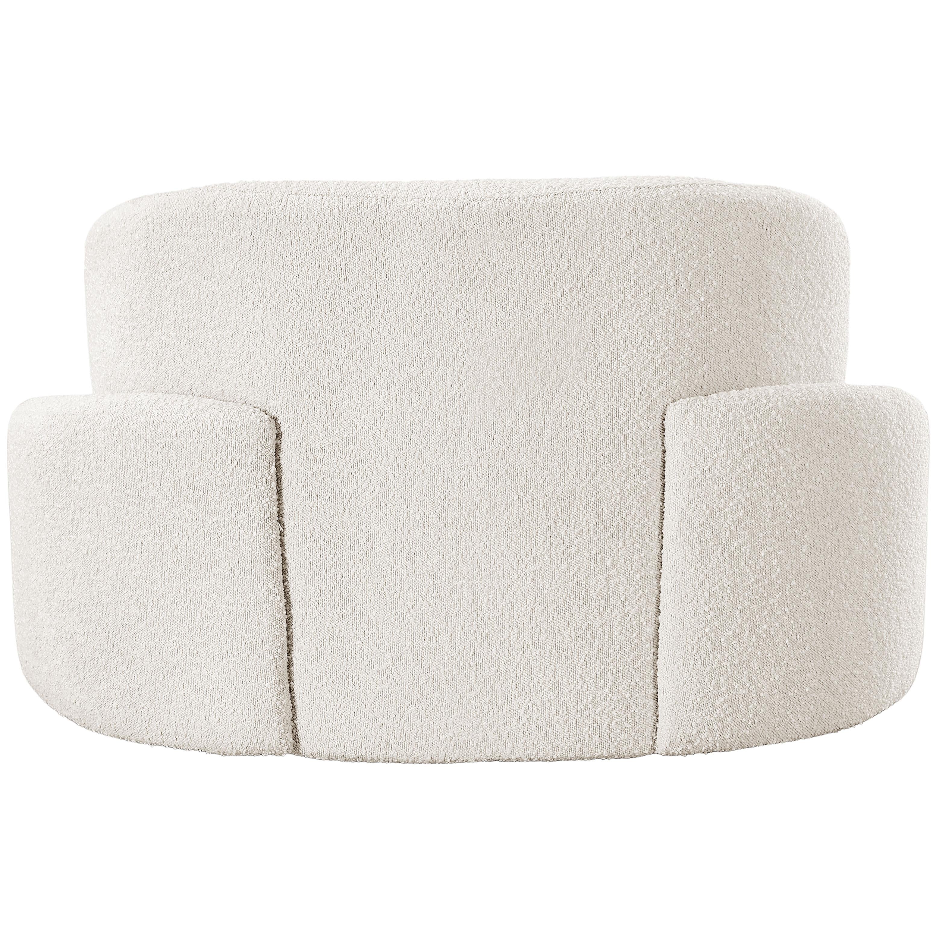Meridian Principessa Cream Boucle Fabric Chair