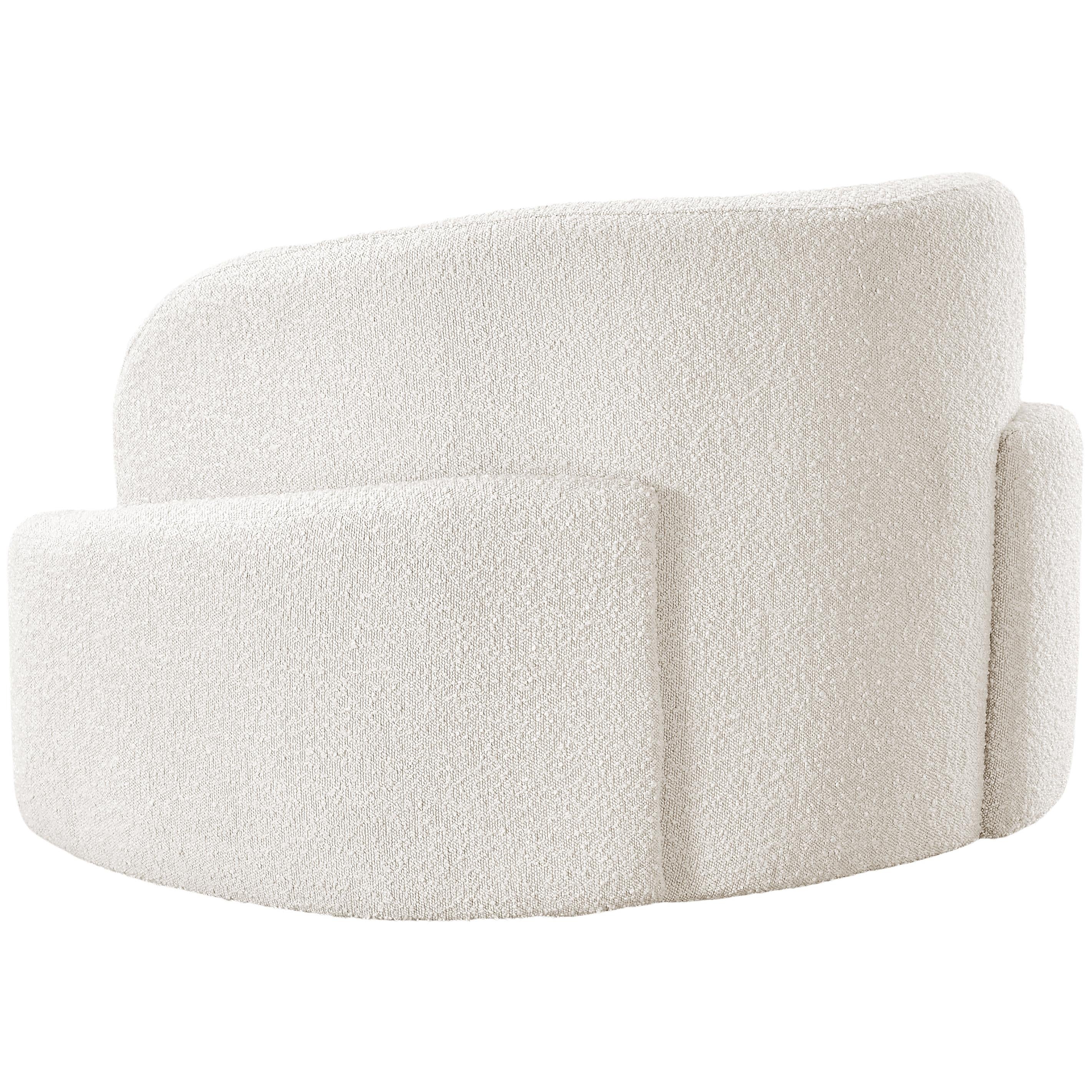 Meridian Principessa Cream Boucle Fabric Chair