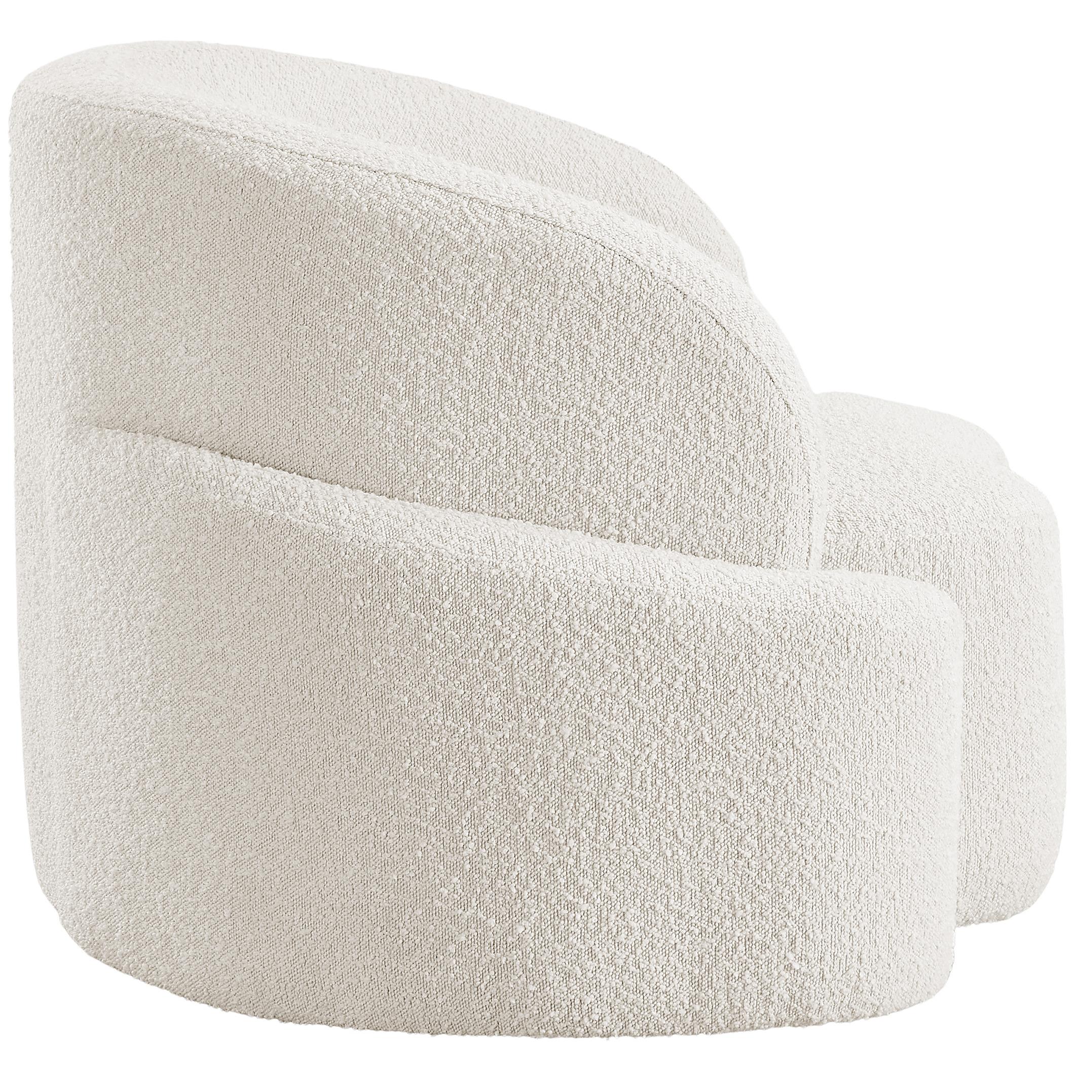 Meridian Principessa Cream Boucle Fabric Chair