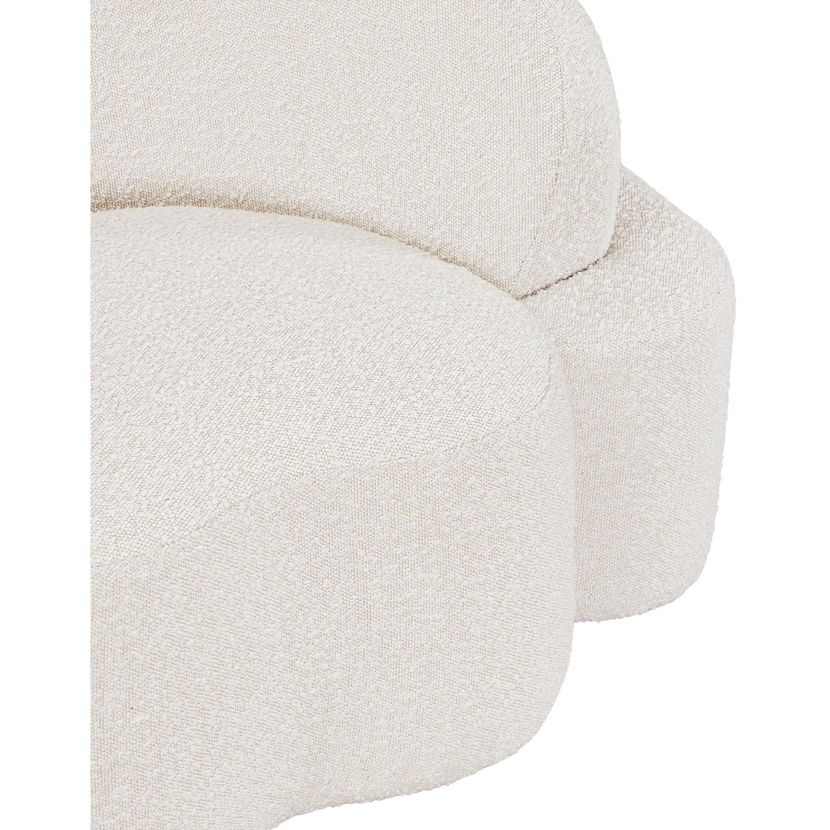 Meridian Principessa Cream Boucle Fabric Chair