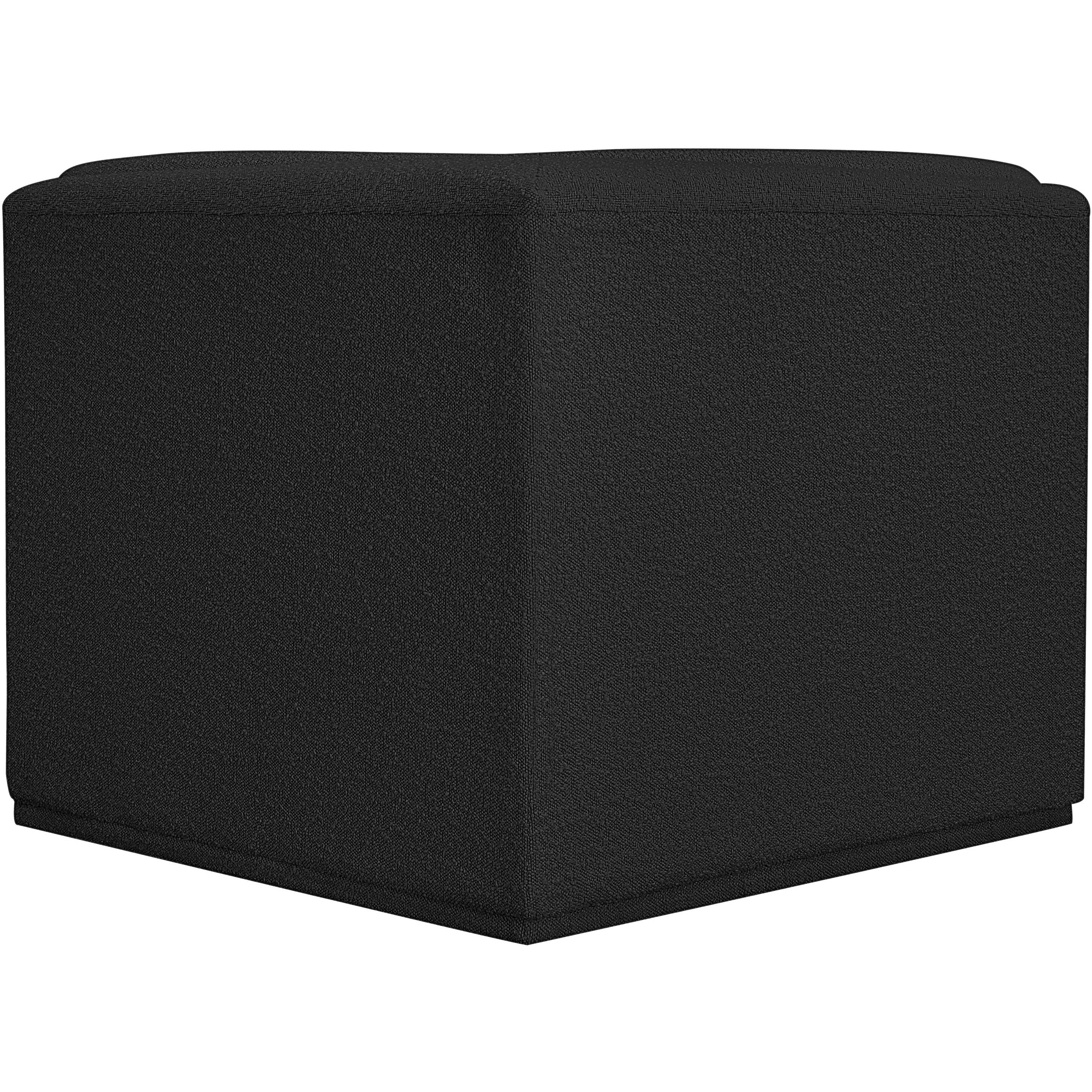 Meridian Ollie Black Boucle Fabric Corner