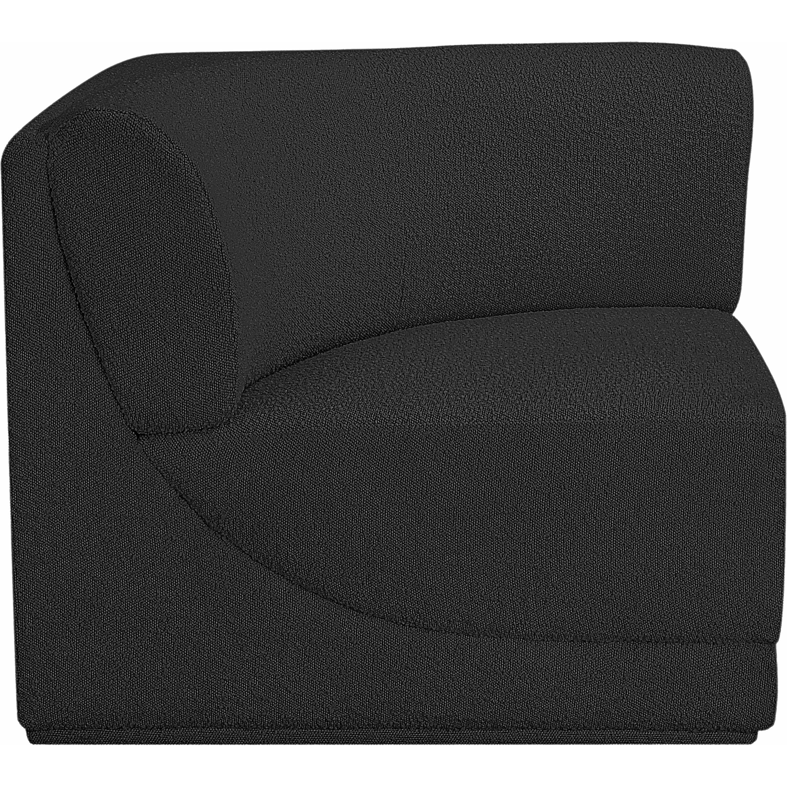 Meridian Ollie Black Boucle Fabric Corner