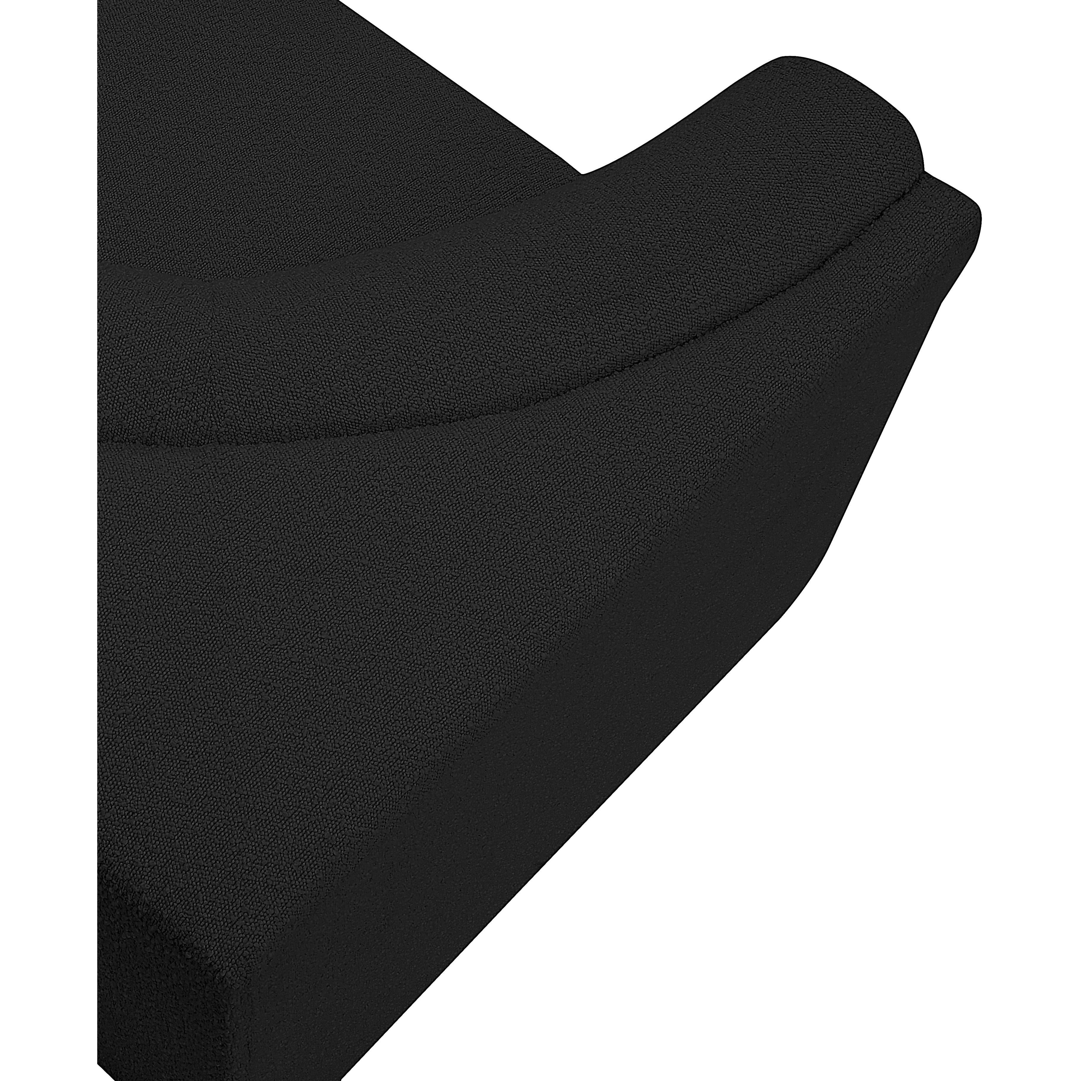 Meridian Ollie Black Boucle Fabric Corner