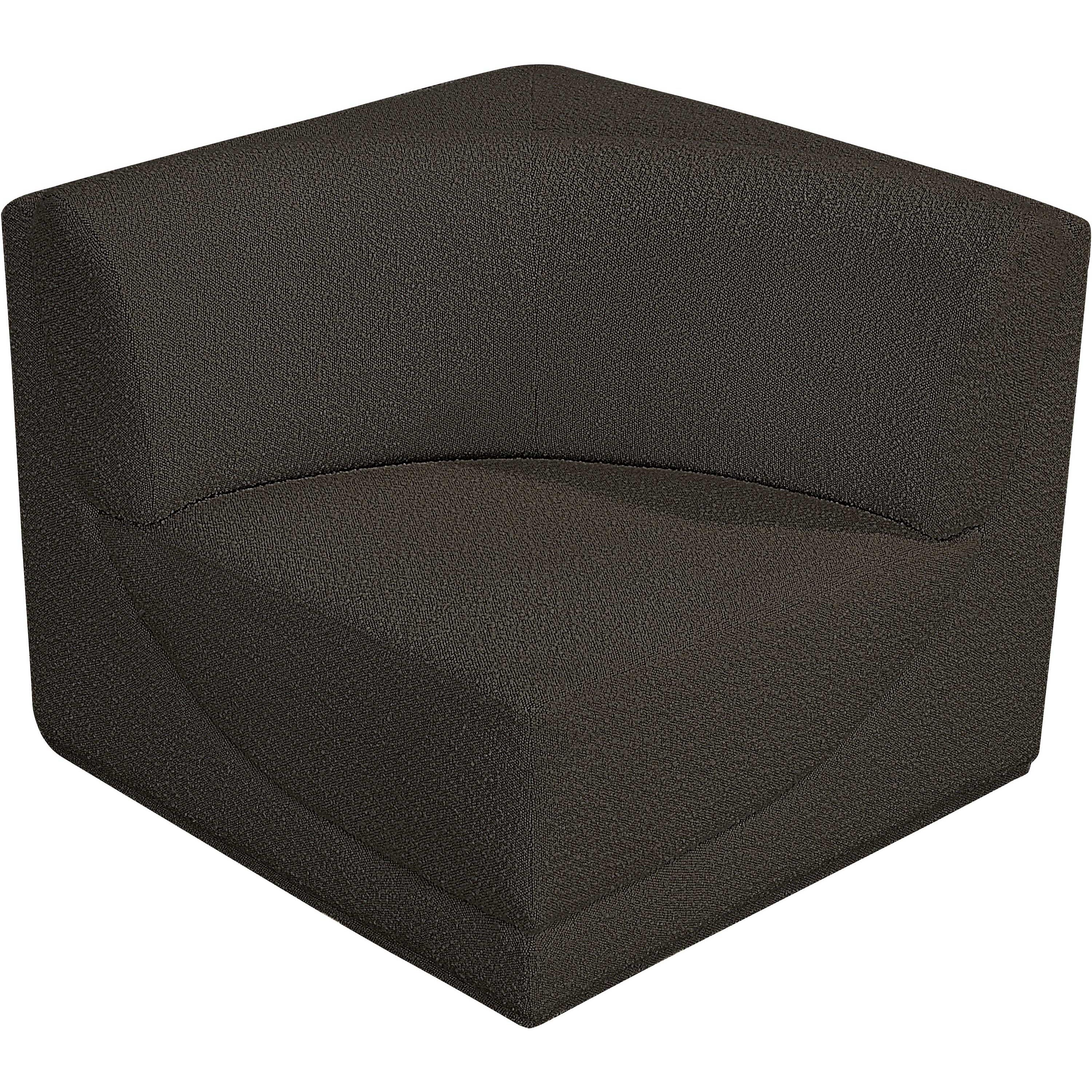 Meridian Ollie Brown Boucle Fabric Corner