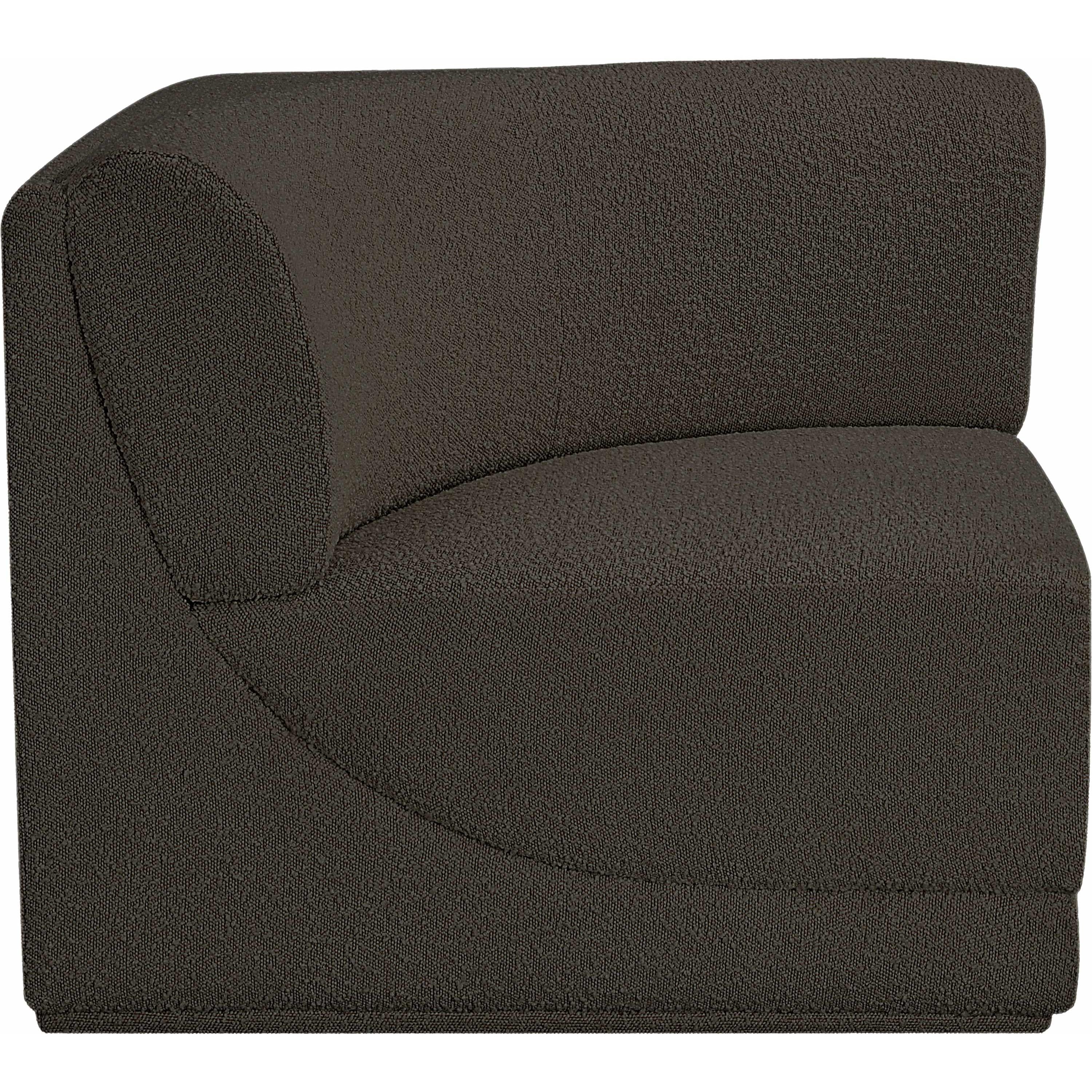 Meridian Ollie Brown Boucle Fabric Corner