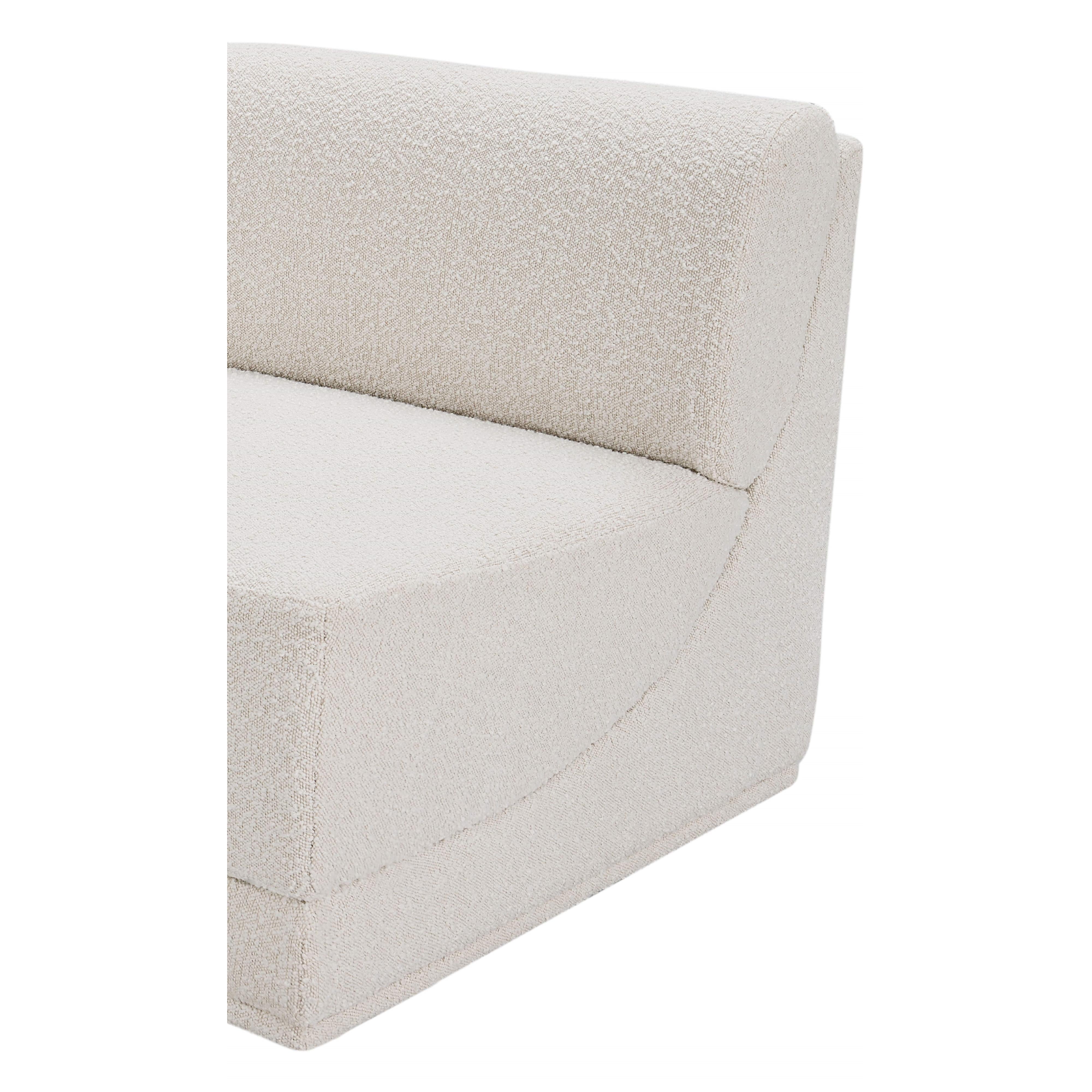Meridian Ollie Cream Boucle Fabric Armless