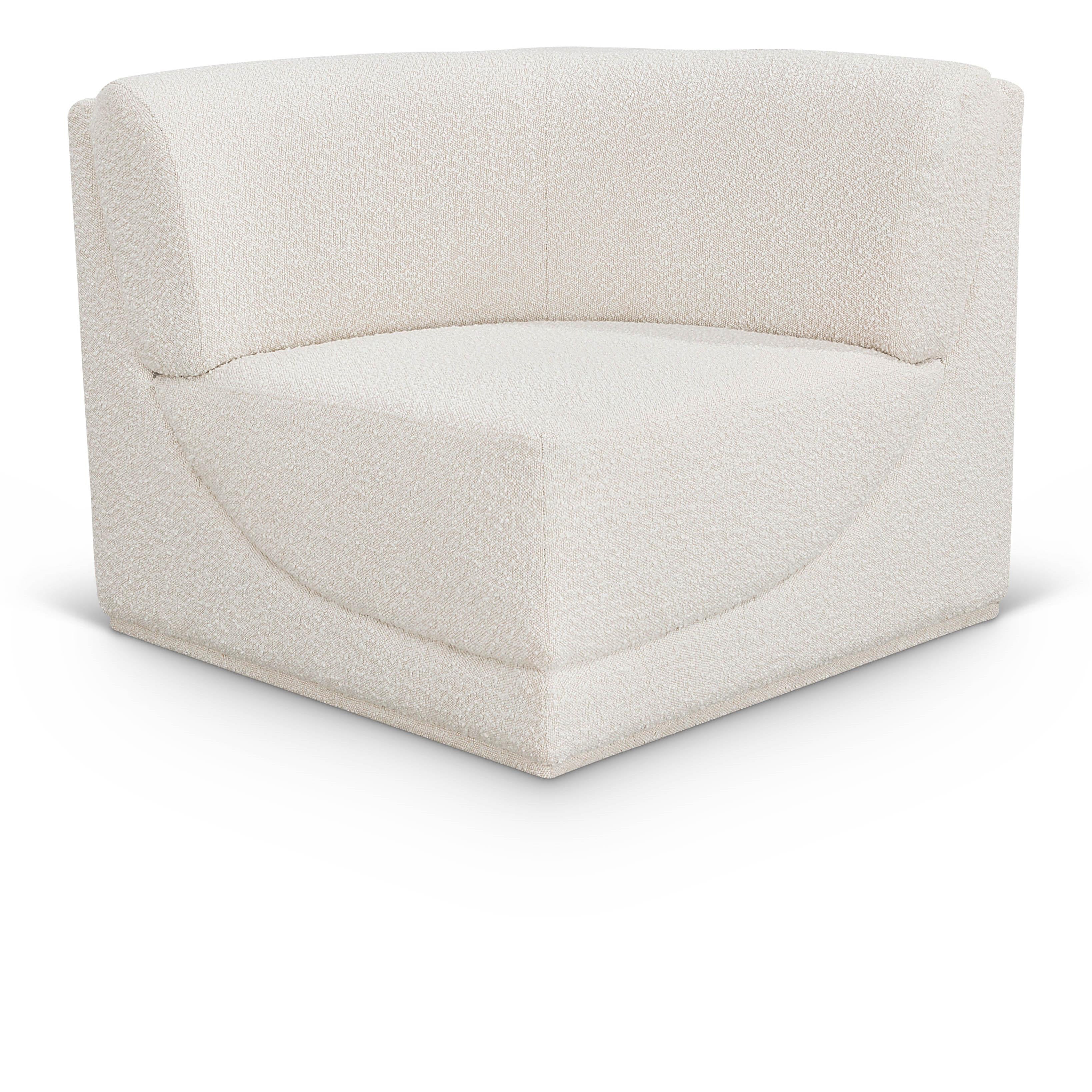 Meridian Ollie Cream Boucle Fabric Corner