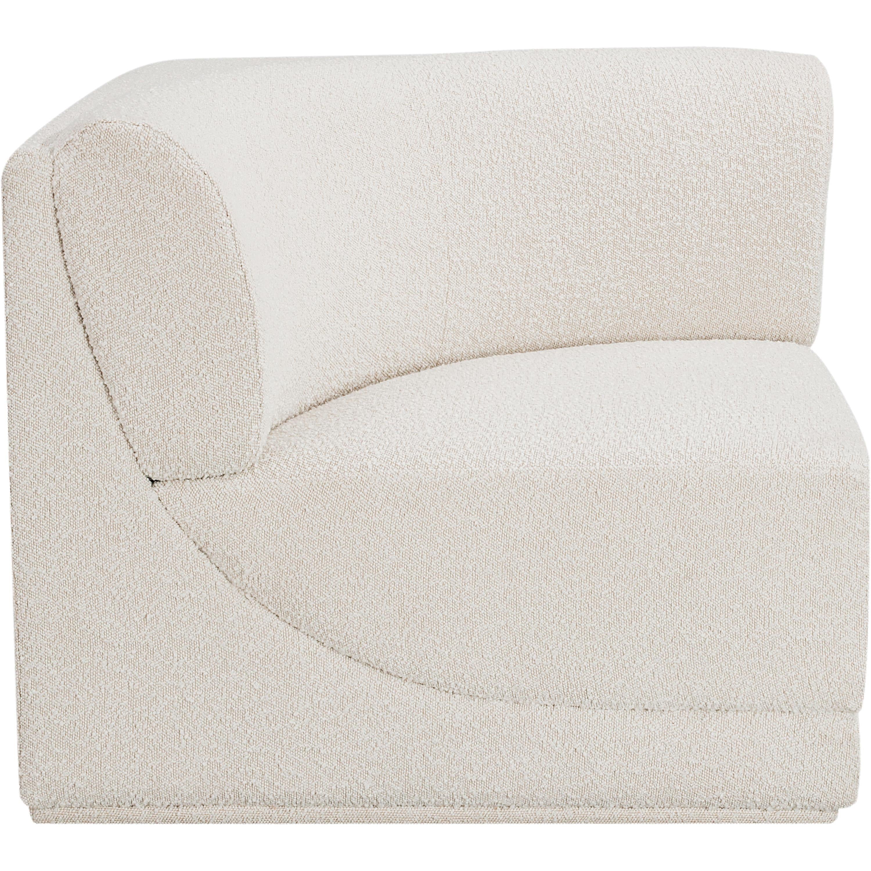 Meridian Ollie Cream Boucle Fabric Corner
