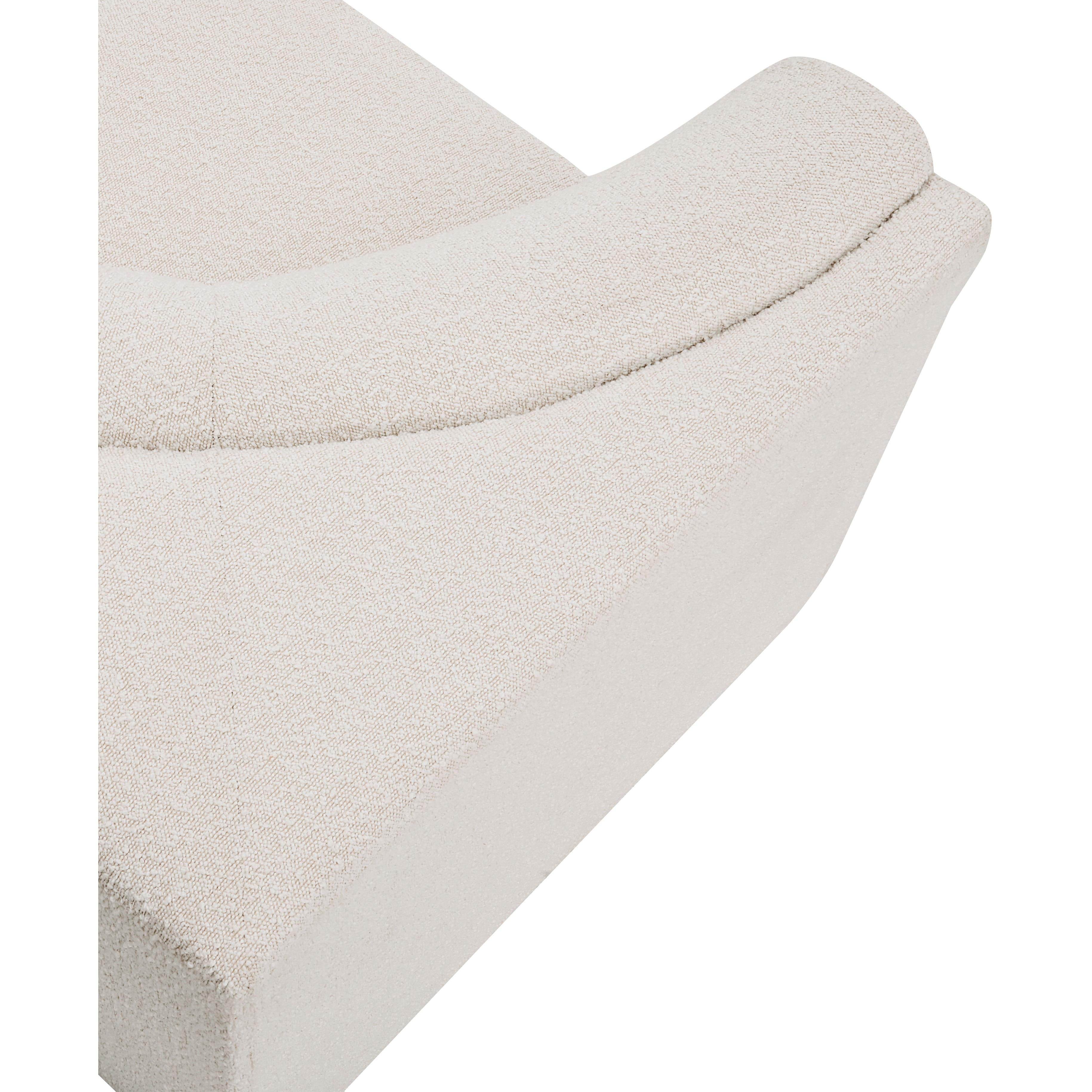 Meridian Ollie Cream Boucle Fabric Corner