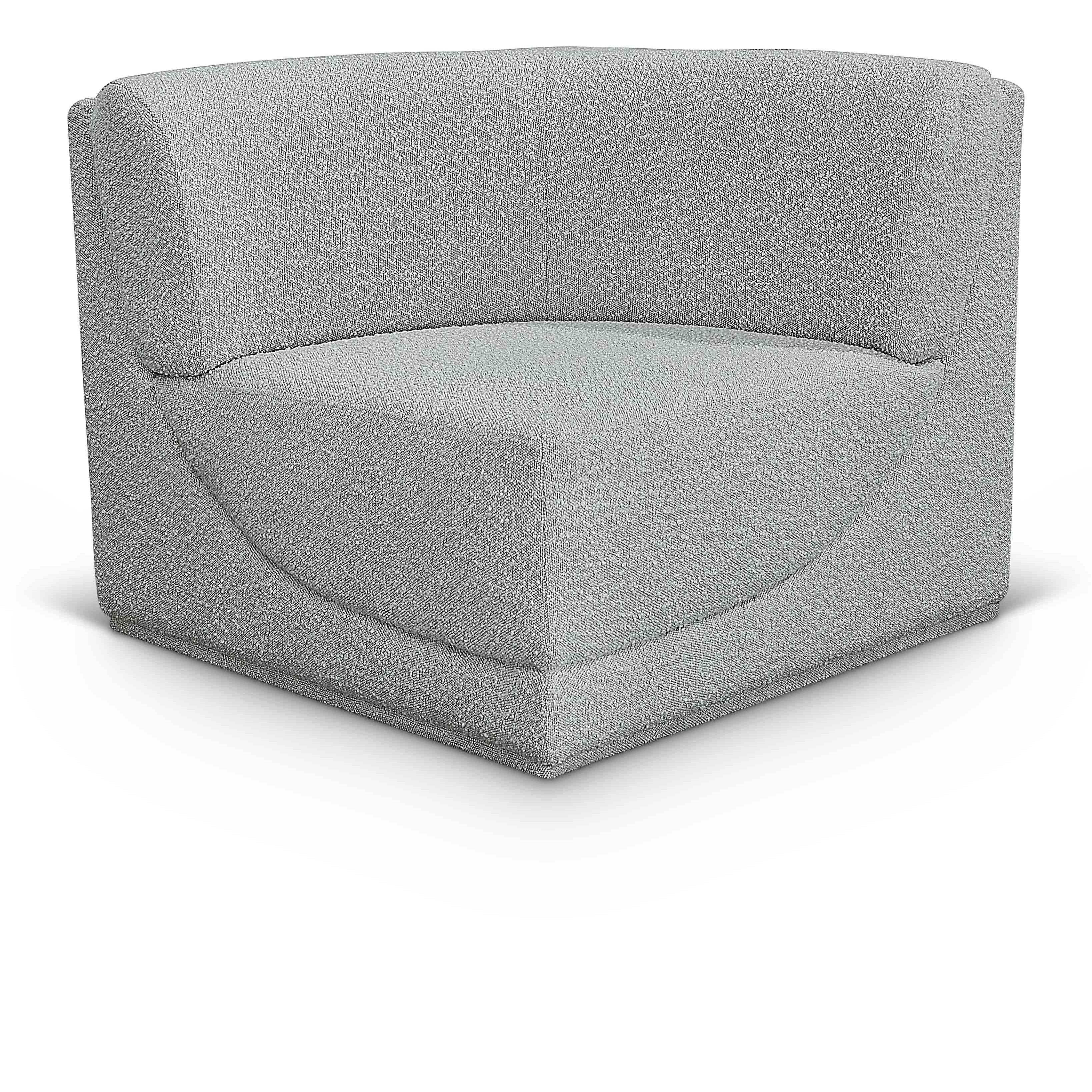 Meridian Ollie Grey Boucle Fabric Corner